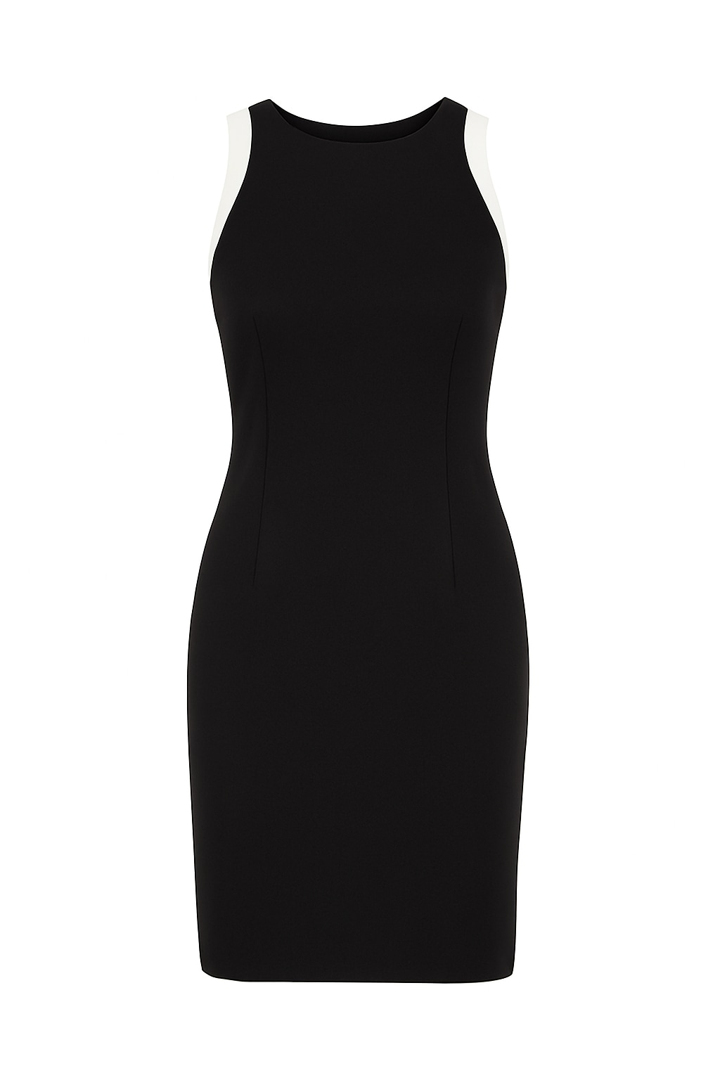 Conquista Women's Black Sleeveless Dress With Contrast Detail In Black