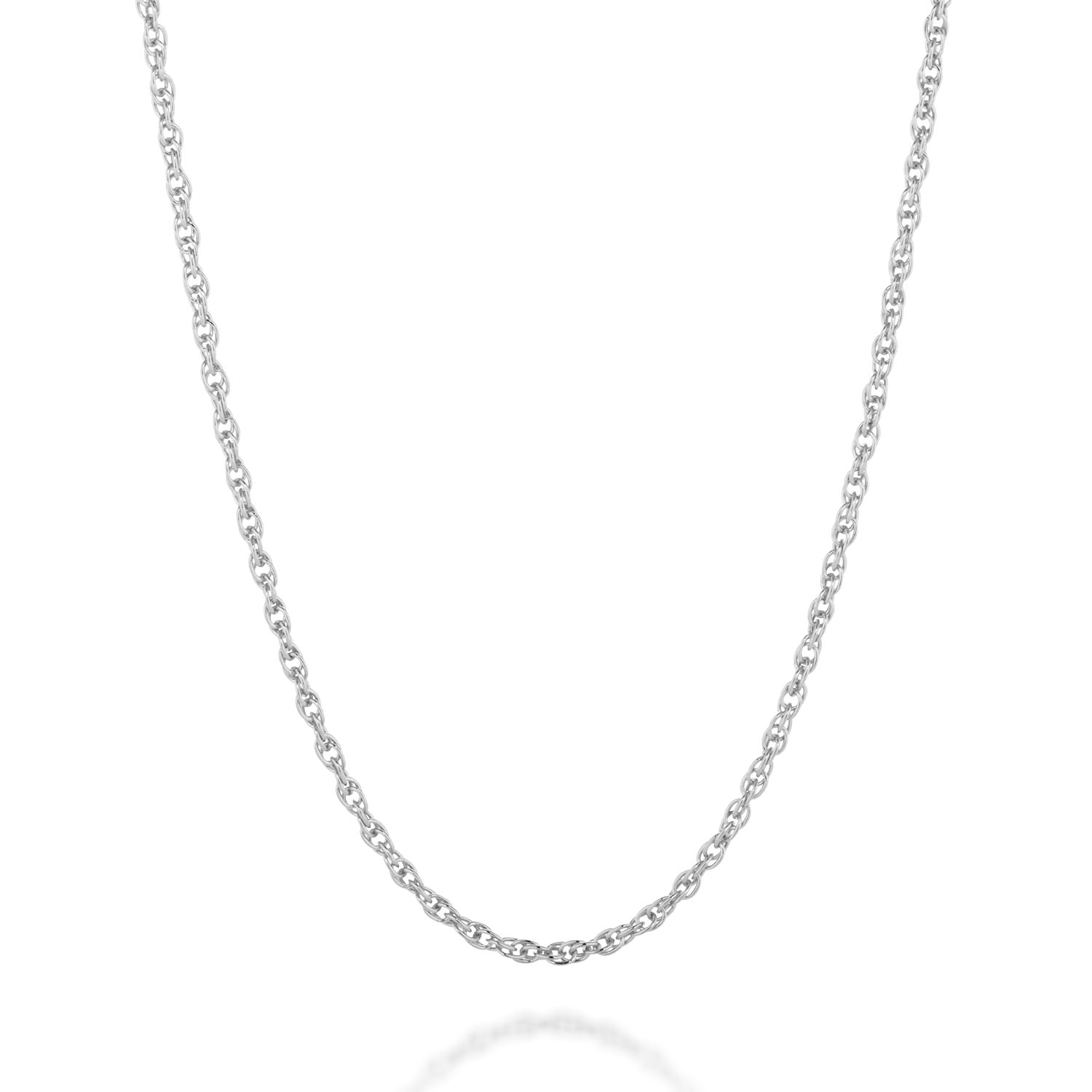 Nellou Jewellery Women's Rope Chain Necklace Sterling Silver - Long