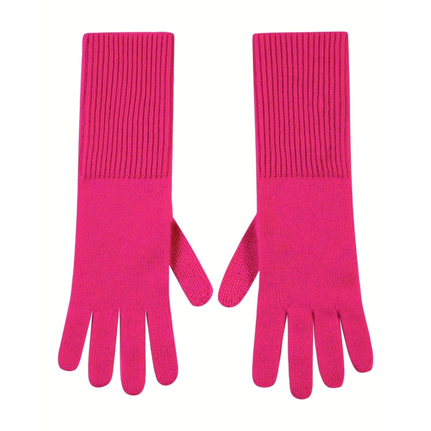Pink 2024 cashmere gloves