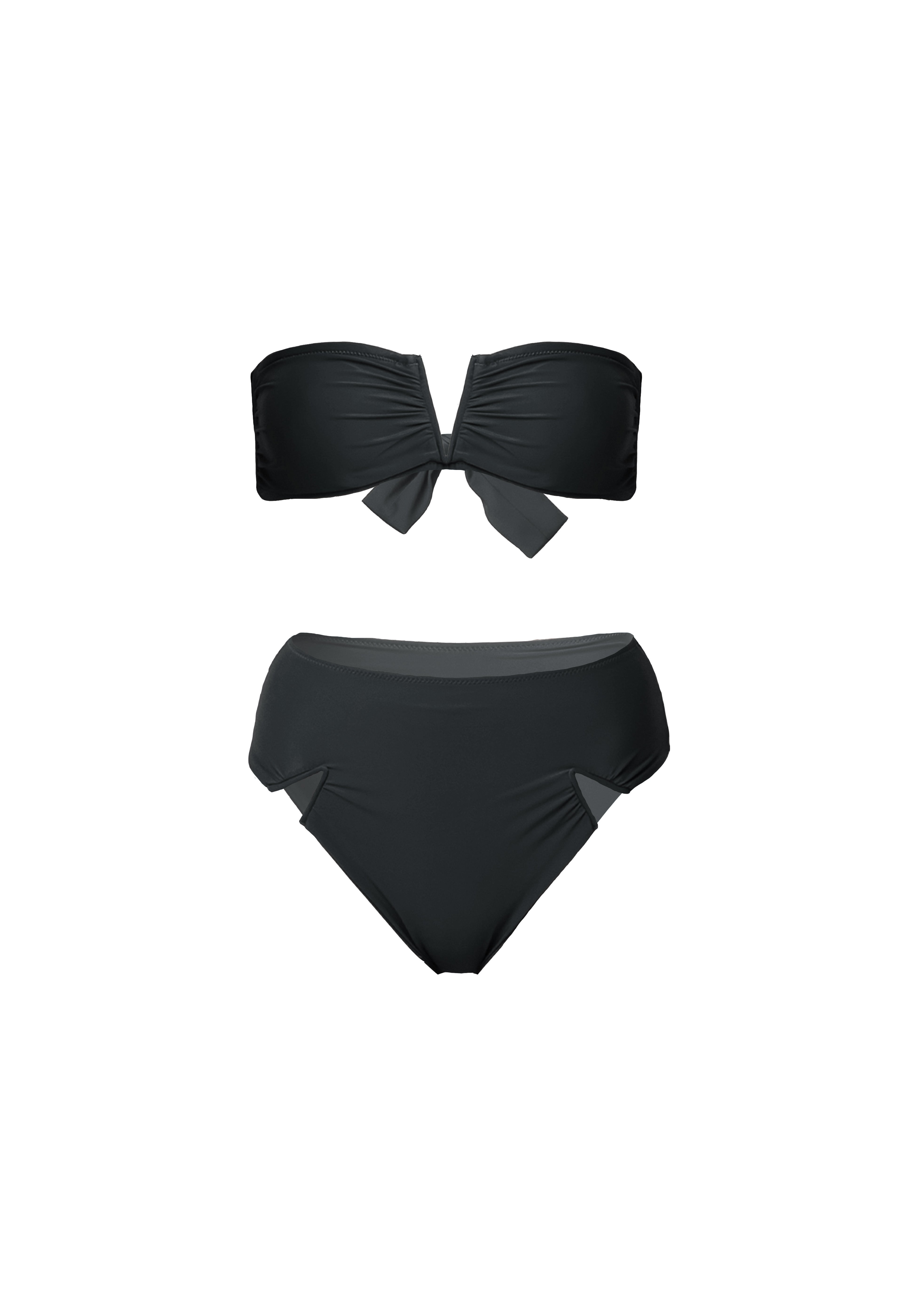 Women&rsquo;s Stella Two-Piece Black-Bottom | Medium | Nayades the Label