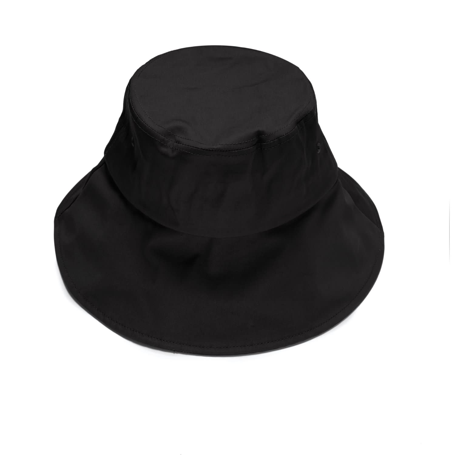 black cotton bucket hat