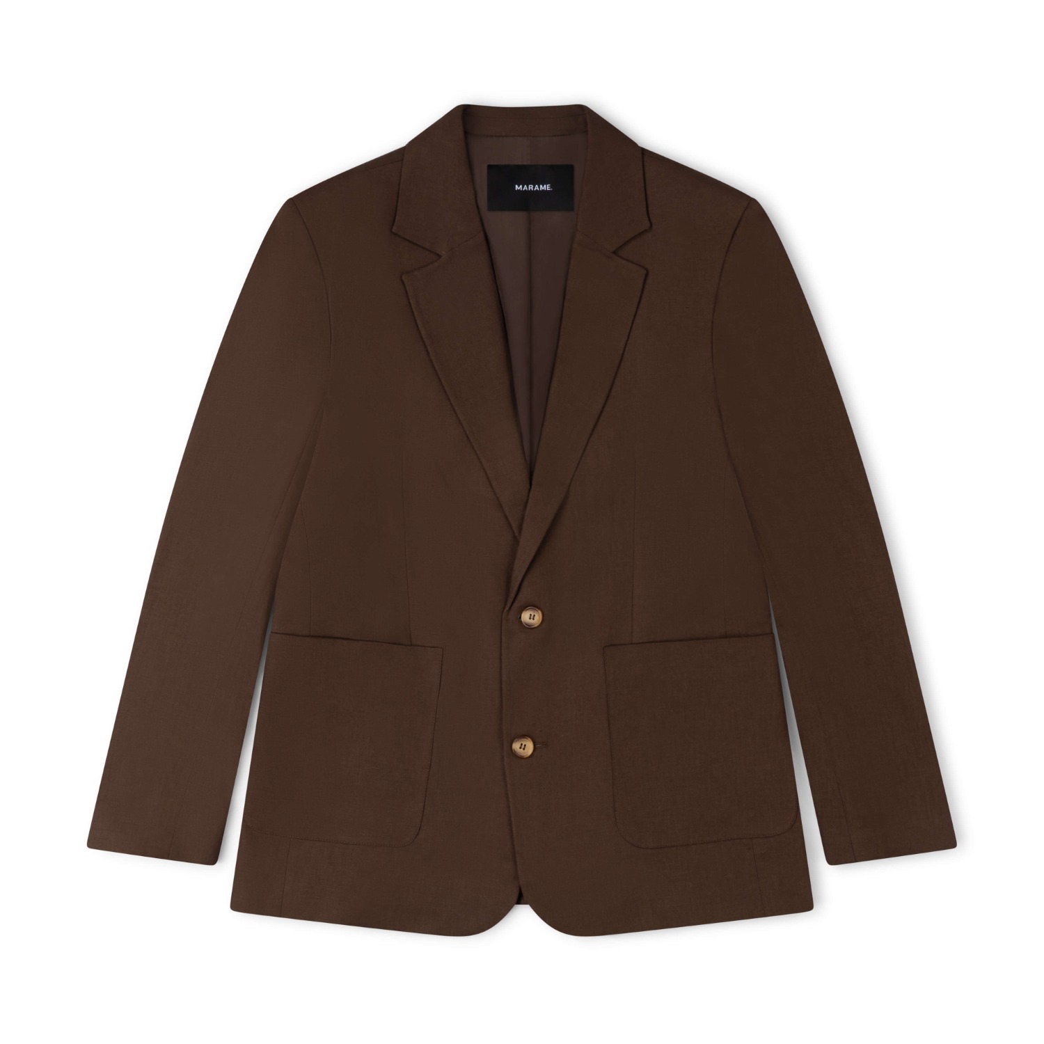 Marame Men's Linen Blend Blazer - Brown Linen In Brown