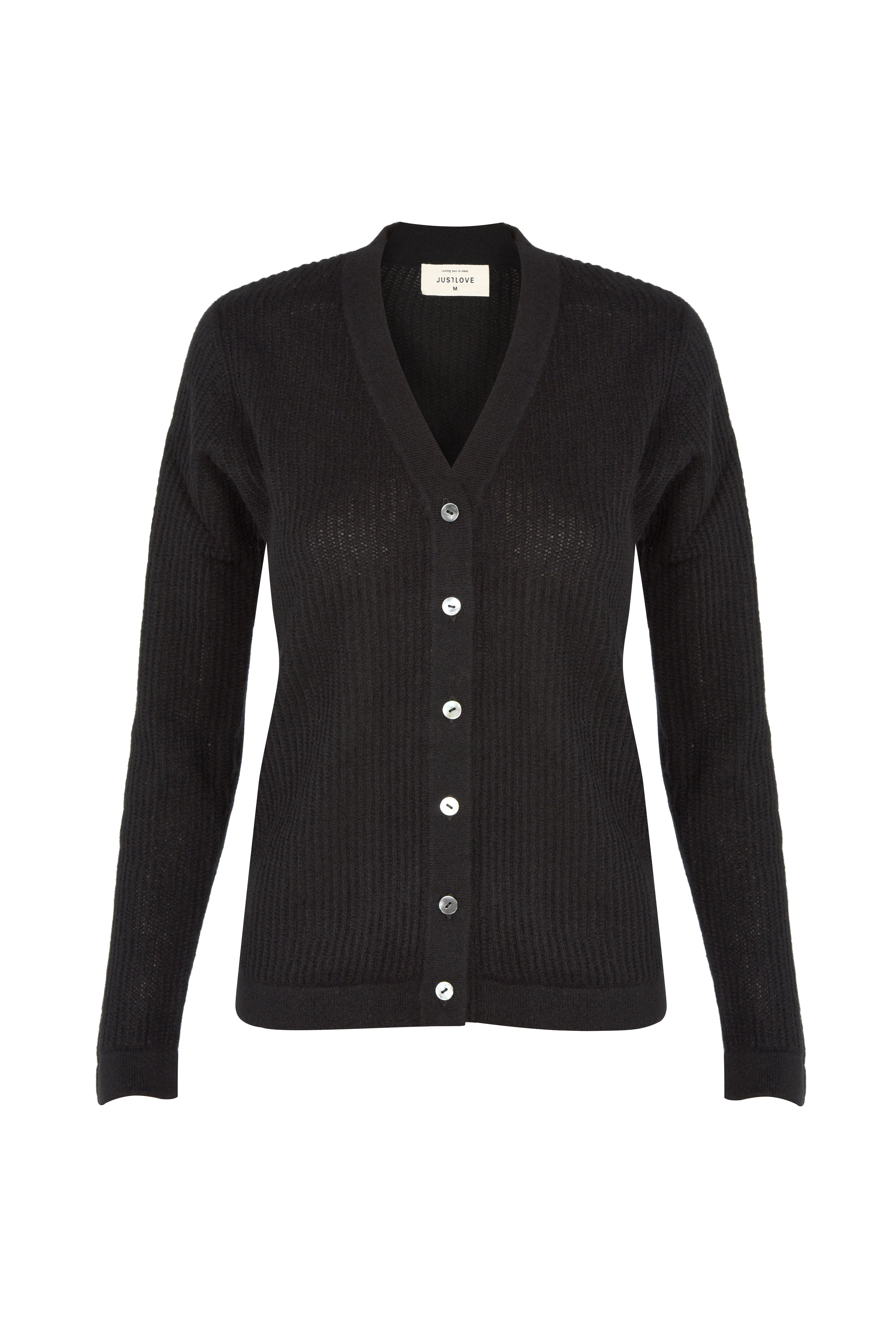 Justlove Women's Cashmere Cardigan - Black In Black