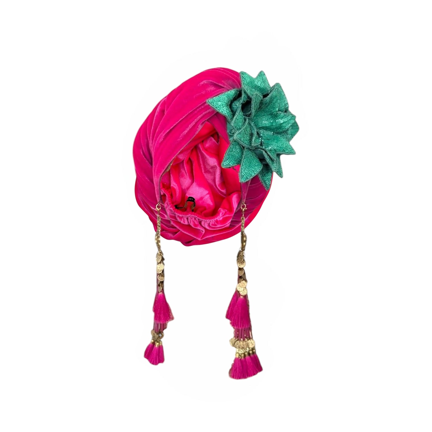 Women's Pink Cha Cha Cha Boom Emerald Hotty Dream Turban | One Size | Julia Clancey