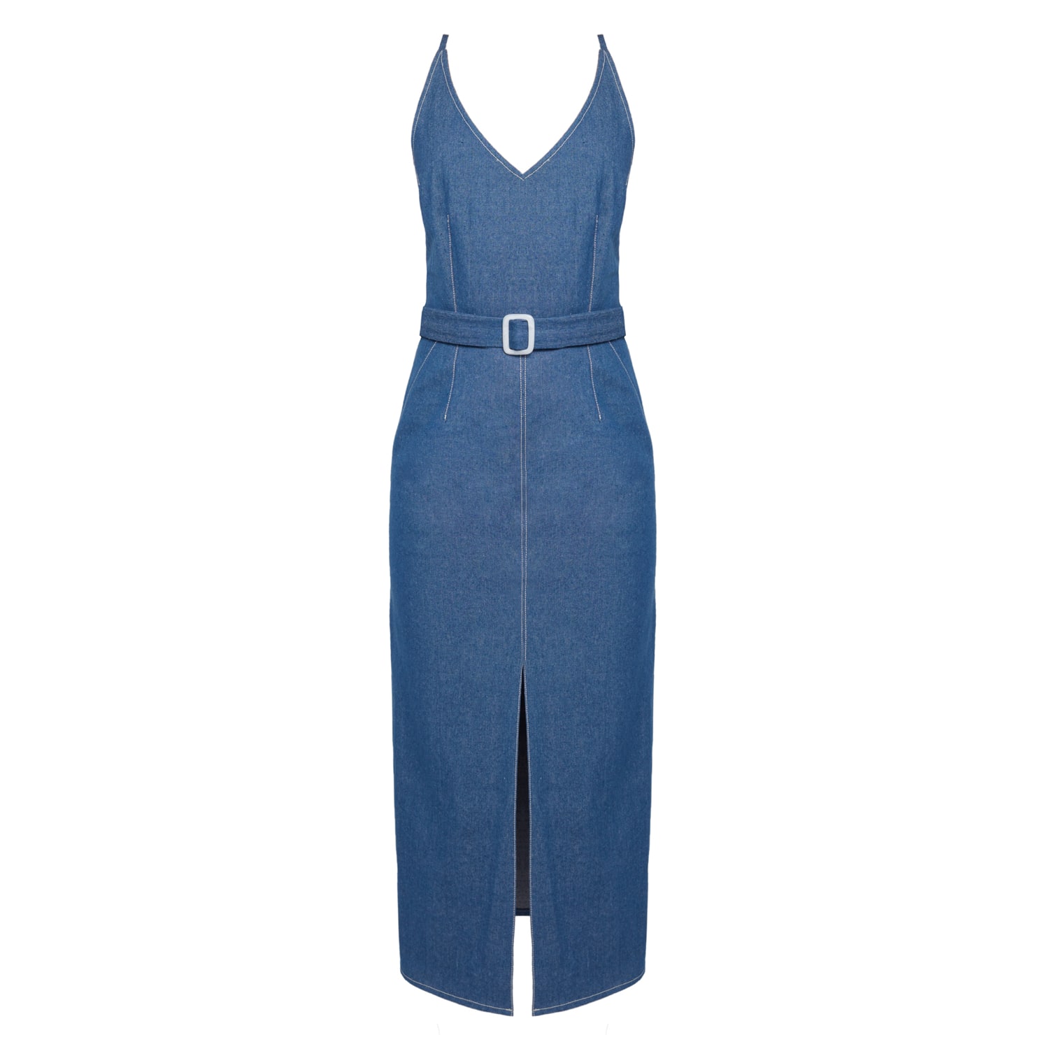 Women’s Alberta Blue Denim Pencil Midi Dress Extra Small Undress