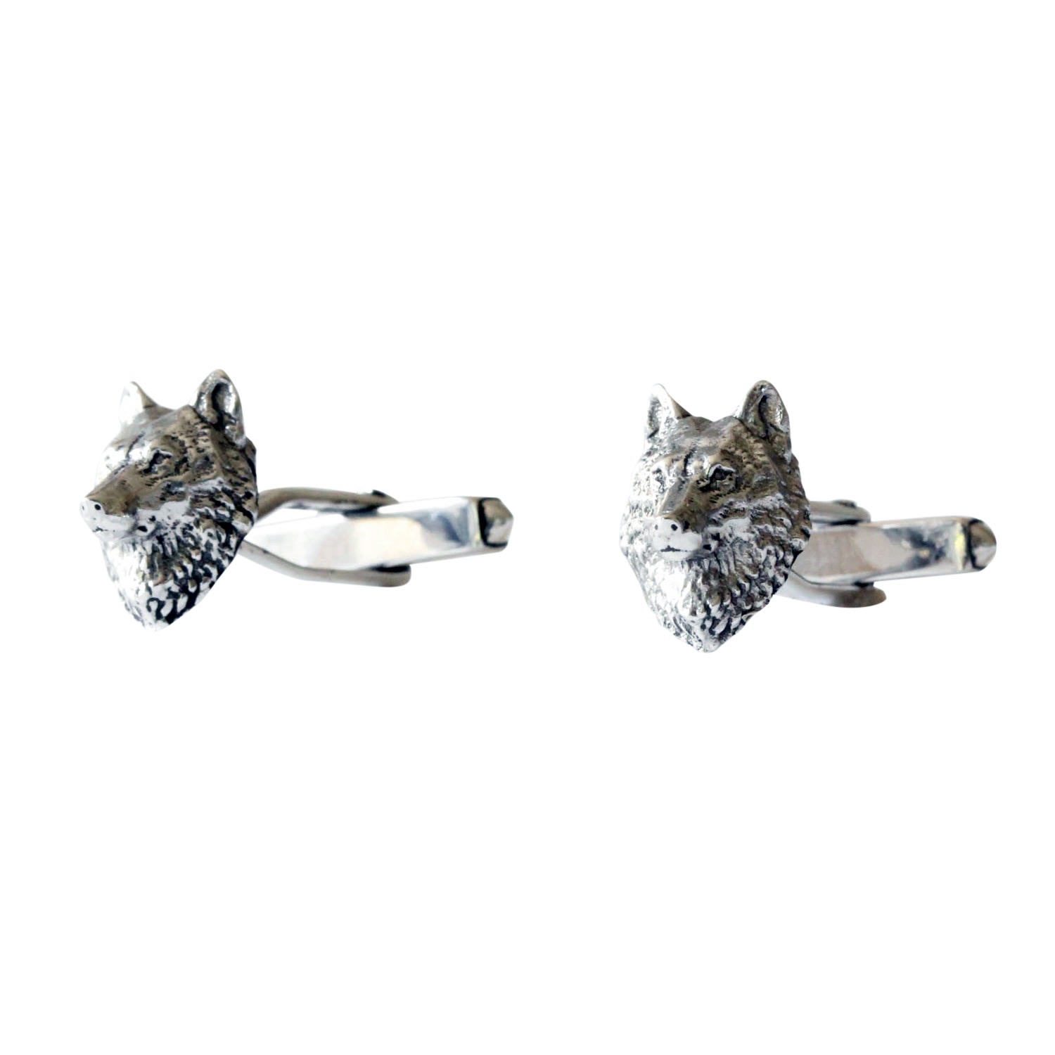 Men's Wolf Cufflinks – Silver | Lee Renee