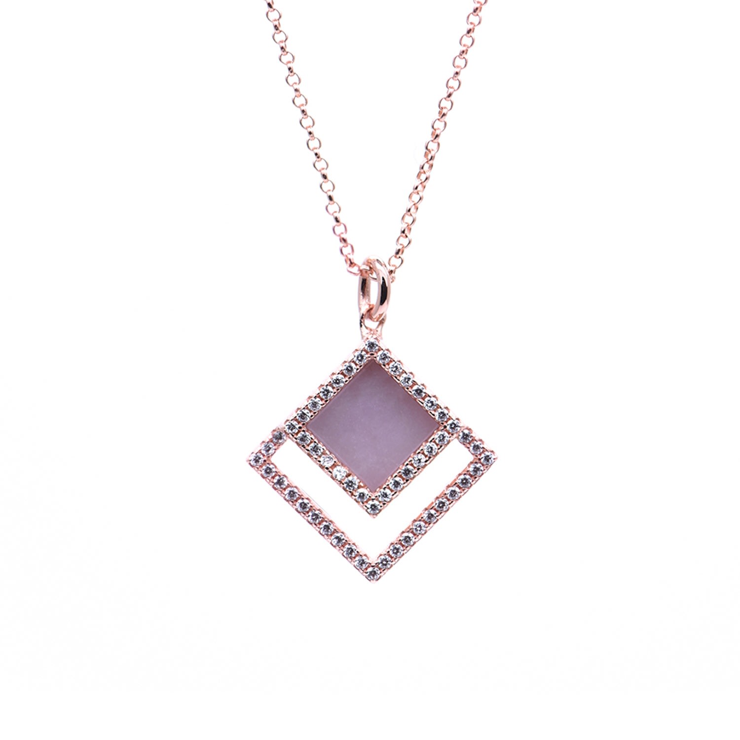 Women’s Rose Gold Terra Necklace In Lavender Jade Ii Jadeite Atelier