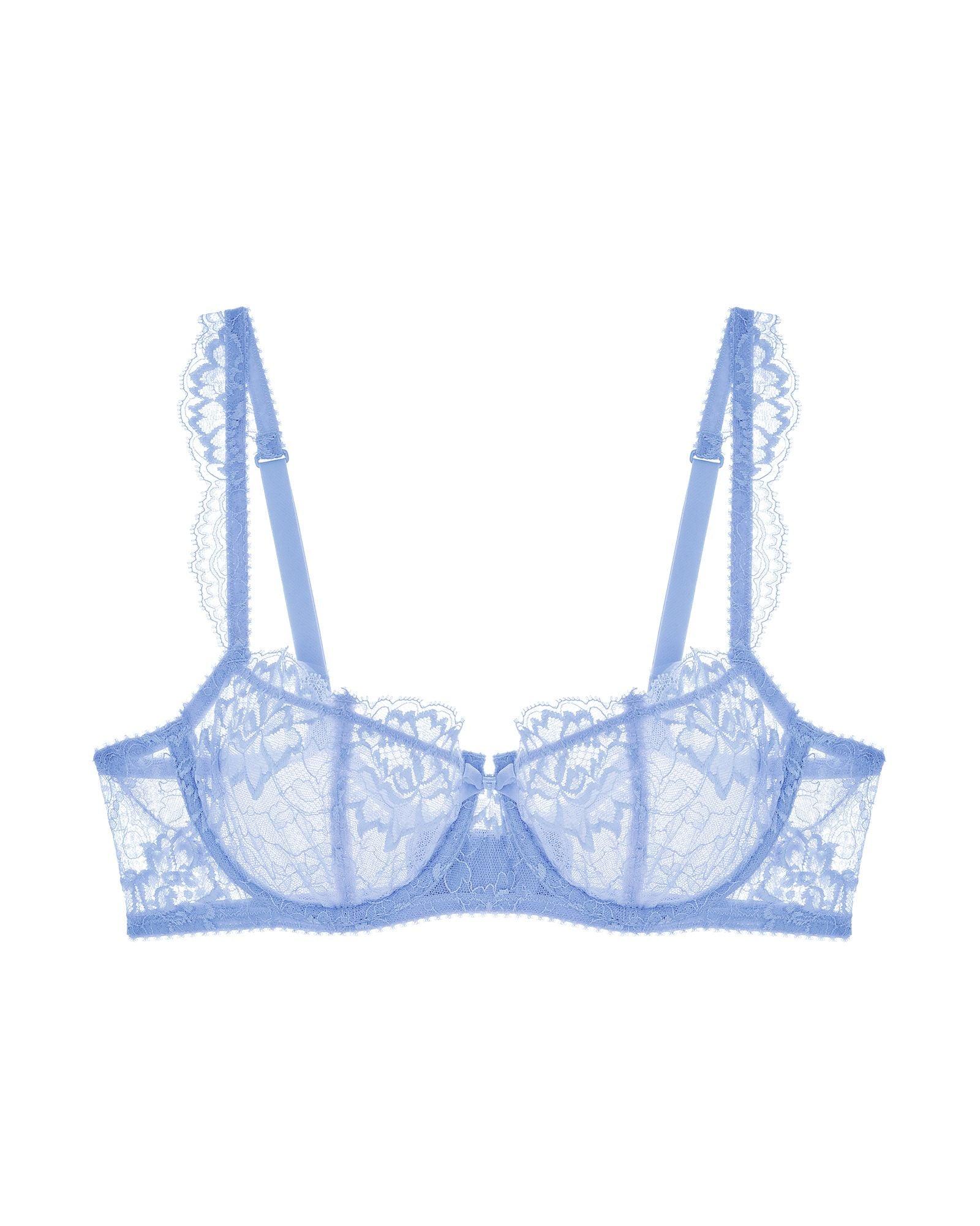 Women&rsquo;s Blue Isabel Balconette Bra Mer | 32A | Journelle