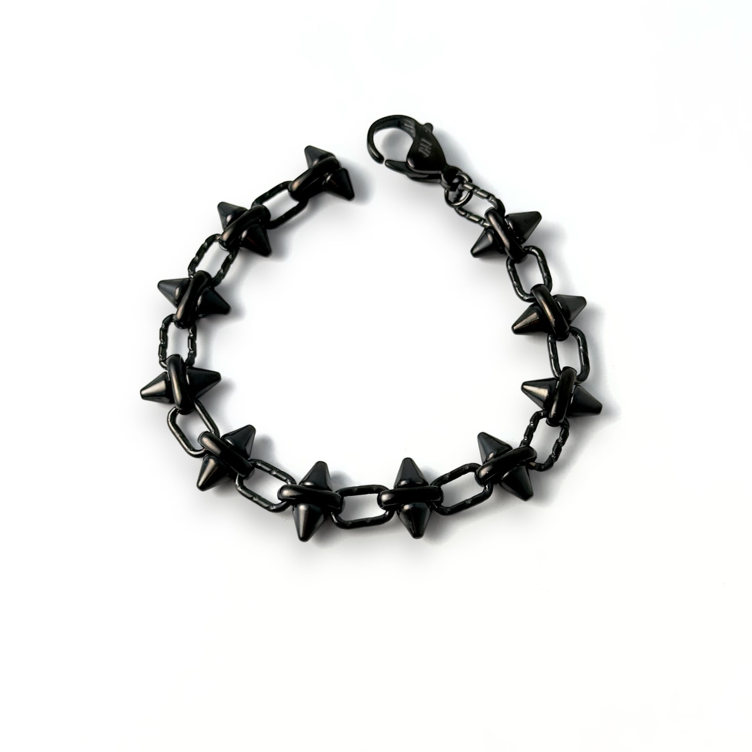 Women’s Barbie Barbed Wire Chain Bracelet In Black Rhodium Jagged Halo Jewelry