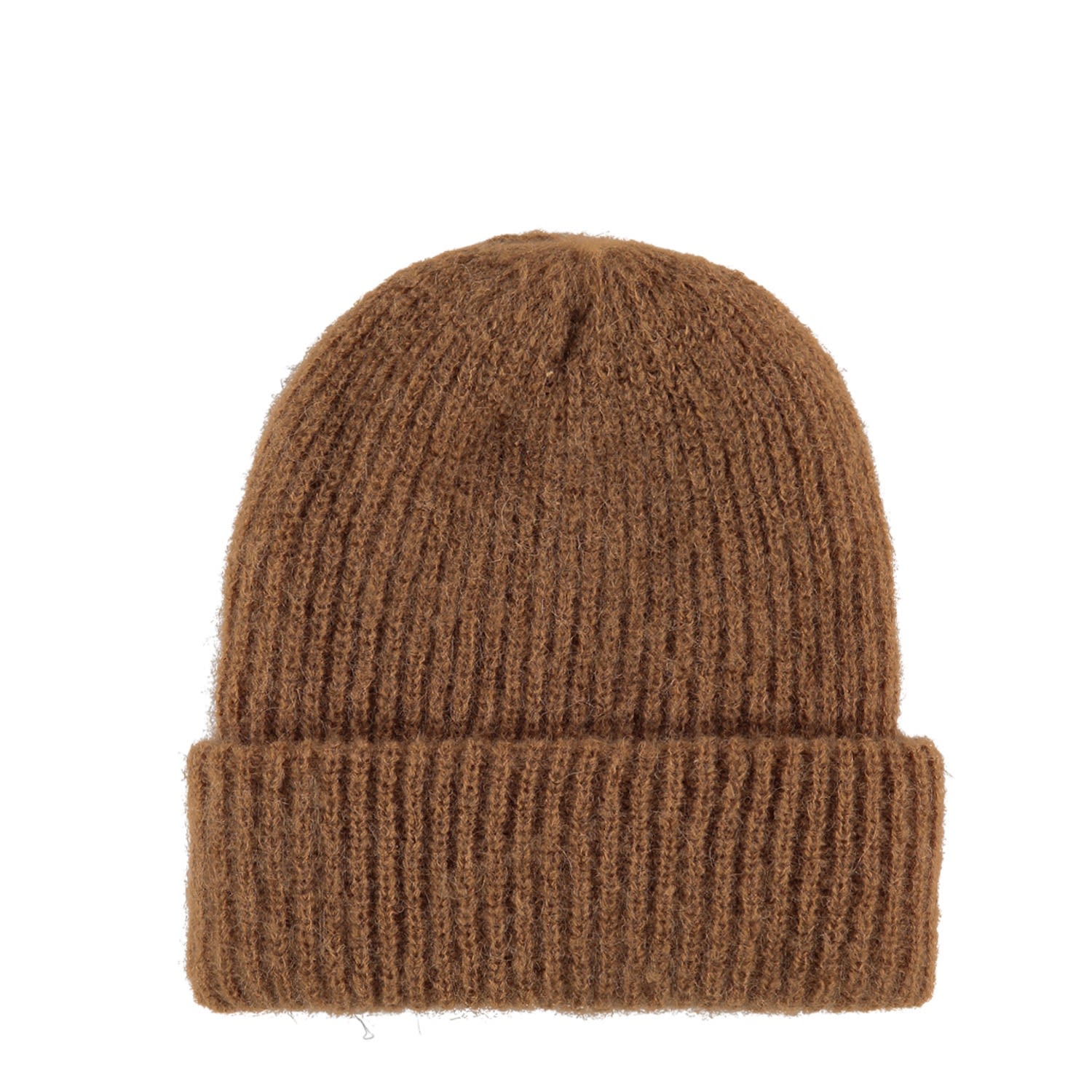 Alpaca Loca Women's Brown Knitted Hat Sand Alpaca Wool In Brown