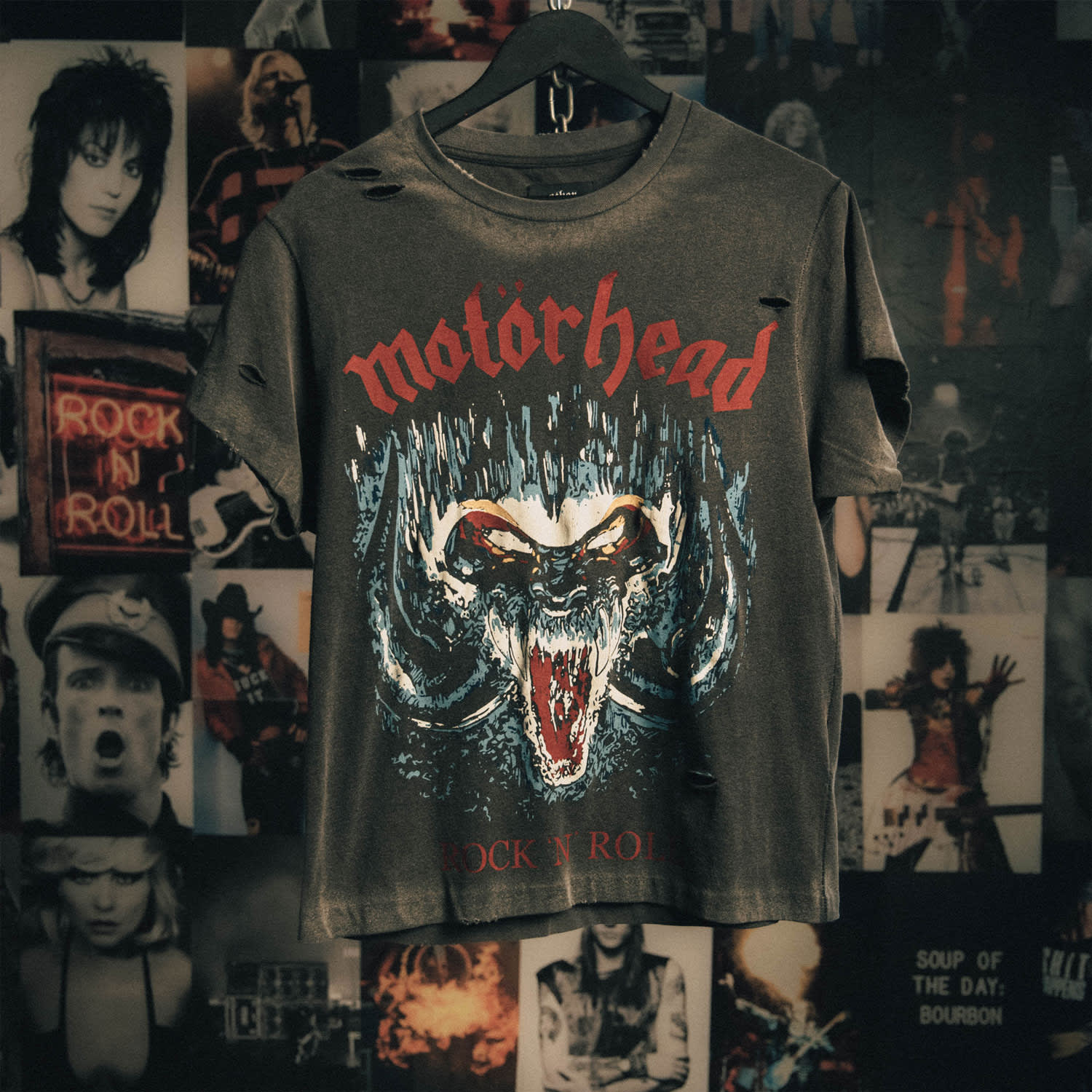 Motorhead Rock N Roll Vintage Band T Shirt Heavy Relic Black