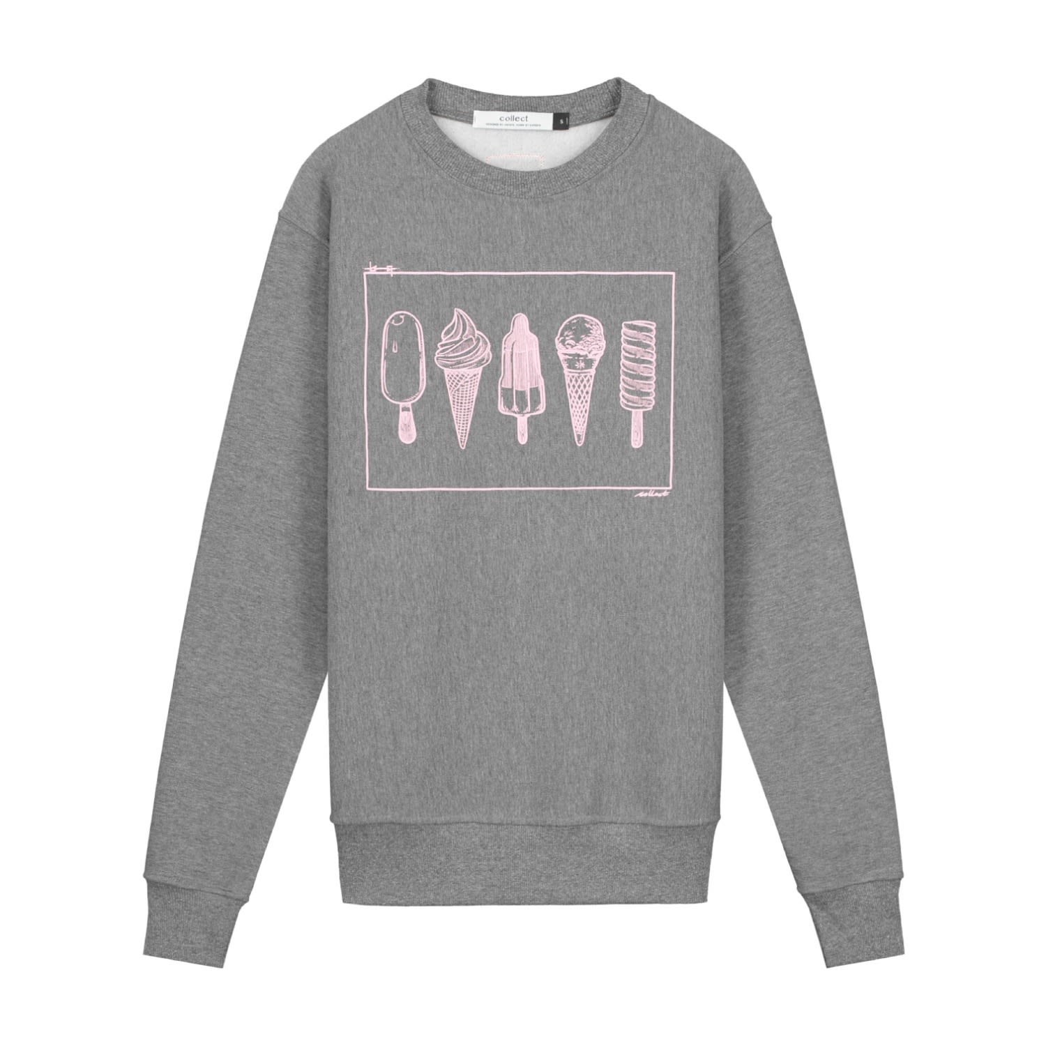 Collect The Label Women's Icecream Sweater Grey In Grey