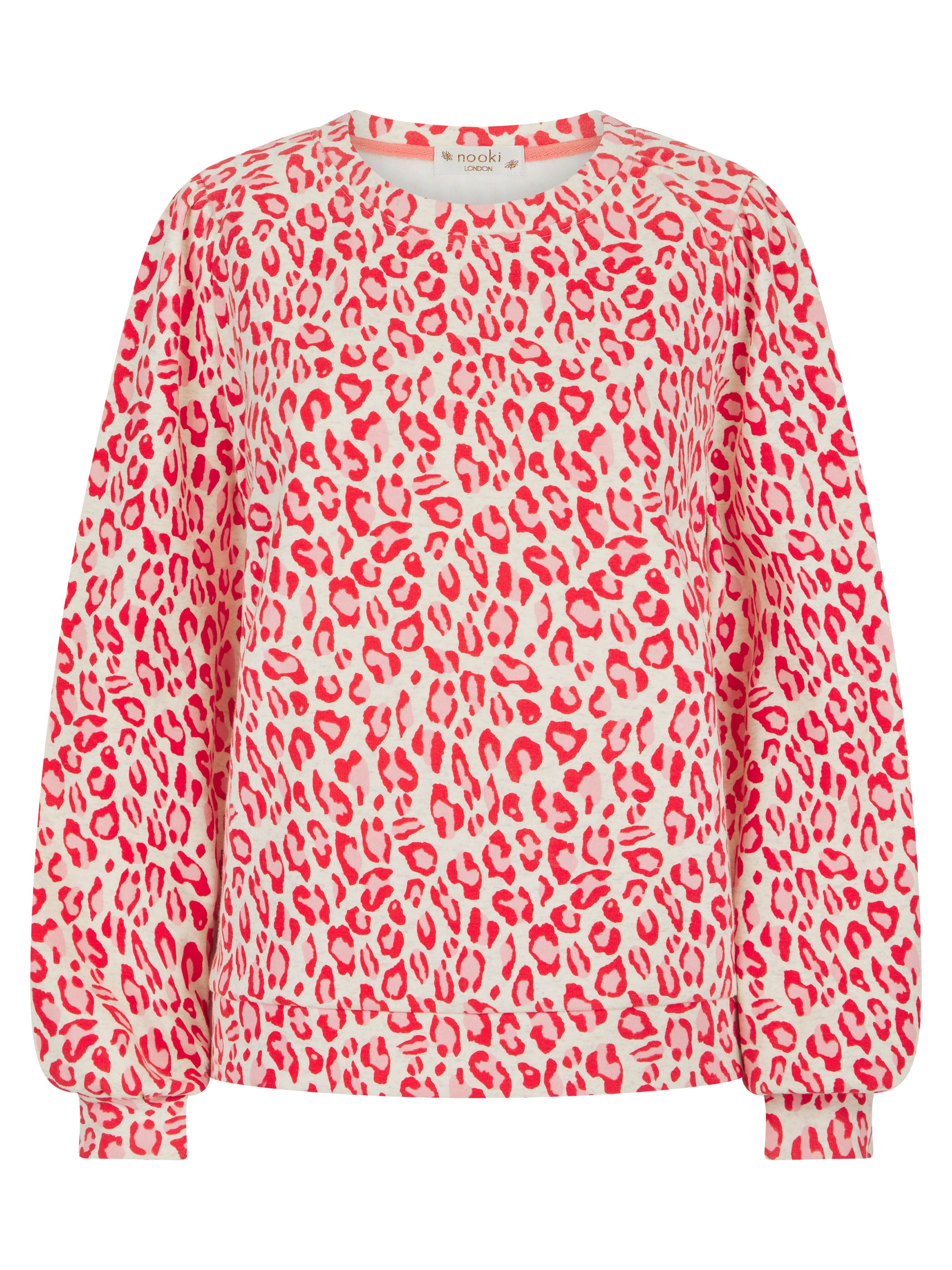 Women’s Pink / Purple Printed Leopard Piper Sweater-Pink Medium Nooki Design