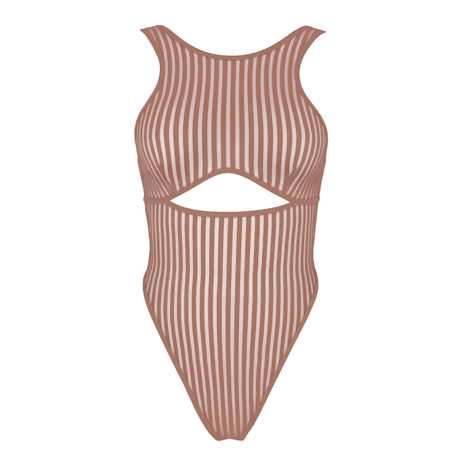 Monique Morin Lingerie Women's Neutrals Vertigo Cutout Bodysuit Mushroom
