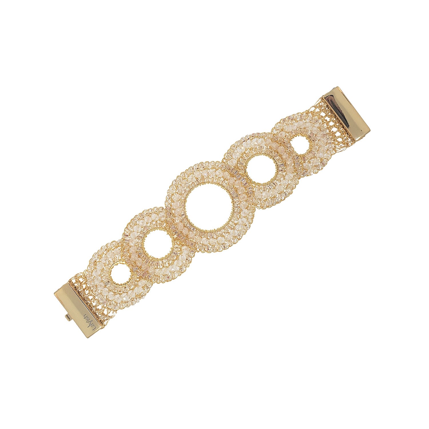 Women’s Clear & Gold Gush Handmade Bracelet Lavish by Tricia Milaneze