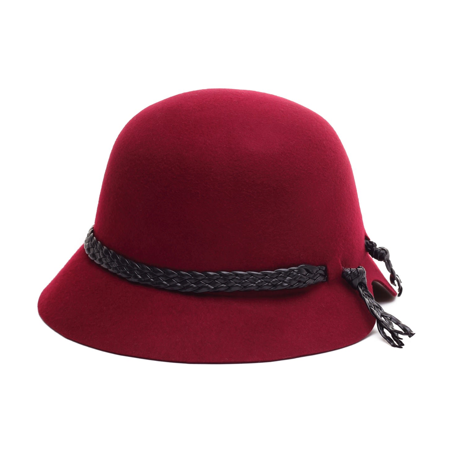 Women’s Red Cloche Classic Felt Hat Medium Justine Hats