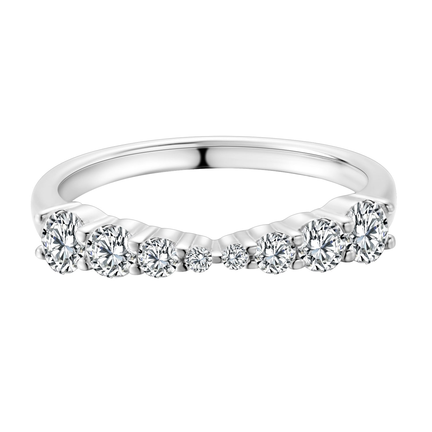 Onewildone Women's Little By Little Silver Stacking Ring In White