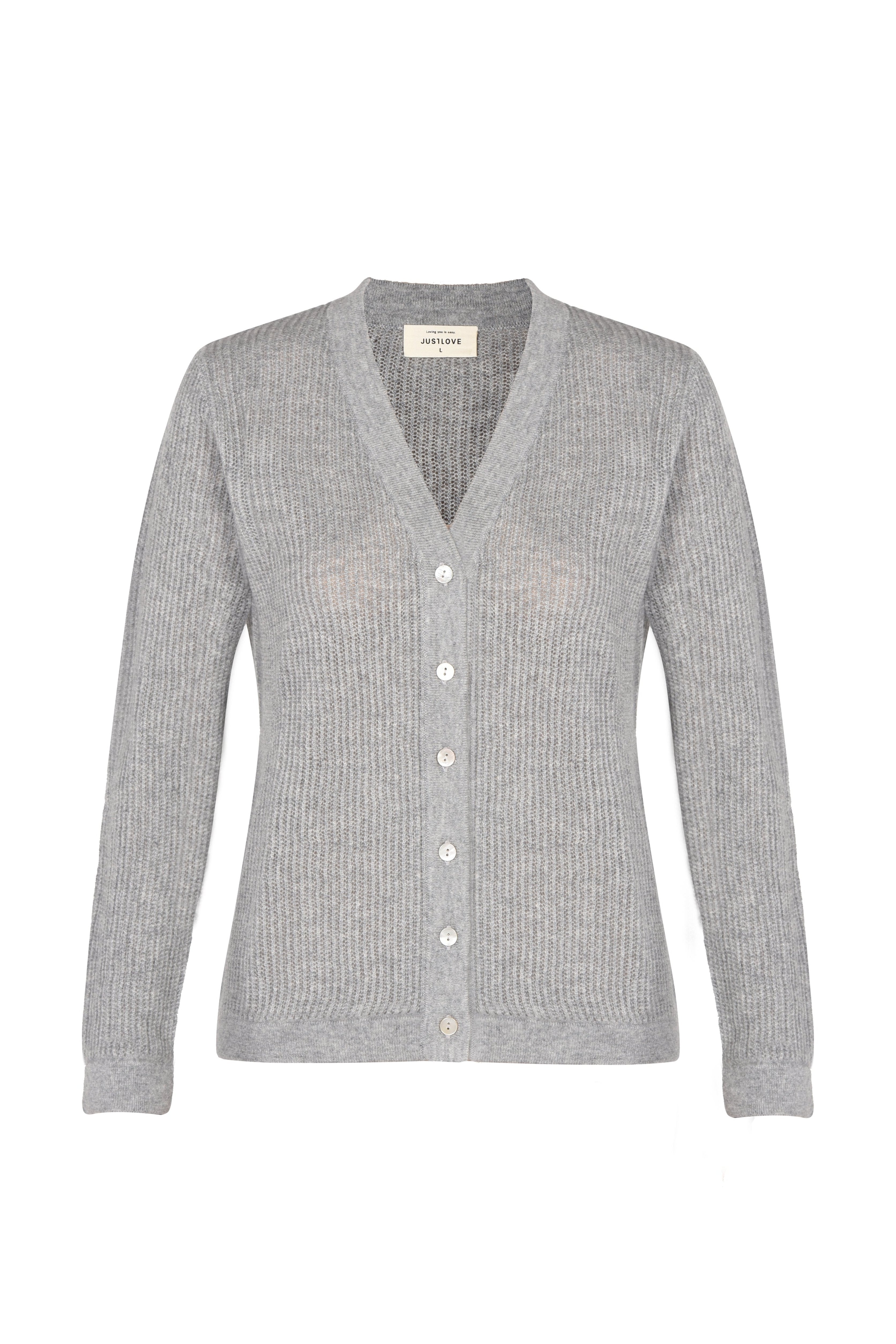 Justlove Women's Cashmere Cardigan Grey In Grey