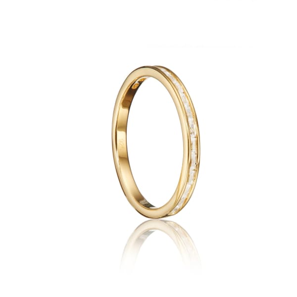 Lily & Roo Gold Baguette Diamond Style Eternity Ring