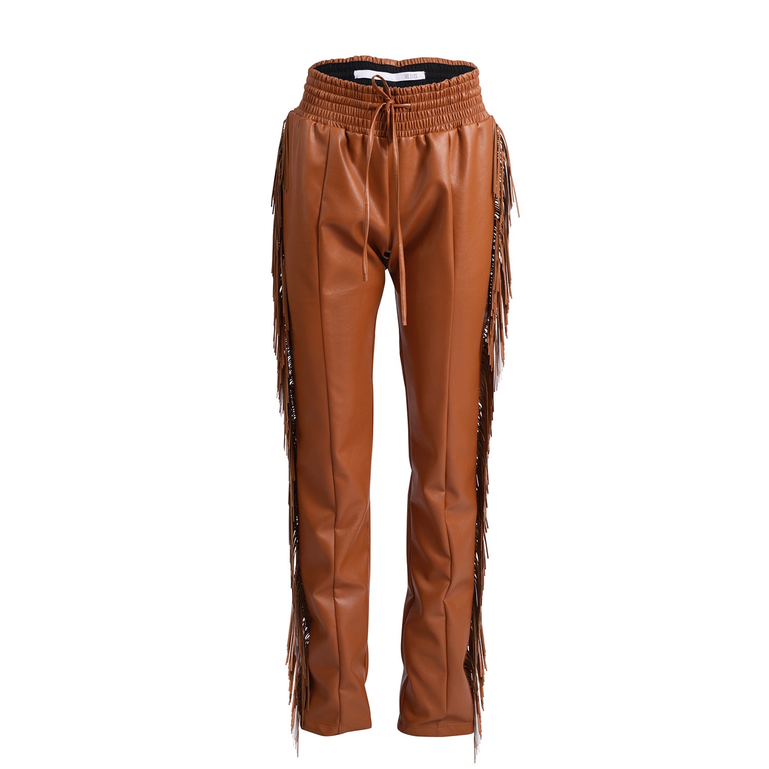 Women’s Jenai Pant - Brown Vegan Leather Large The Sixes