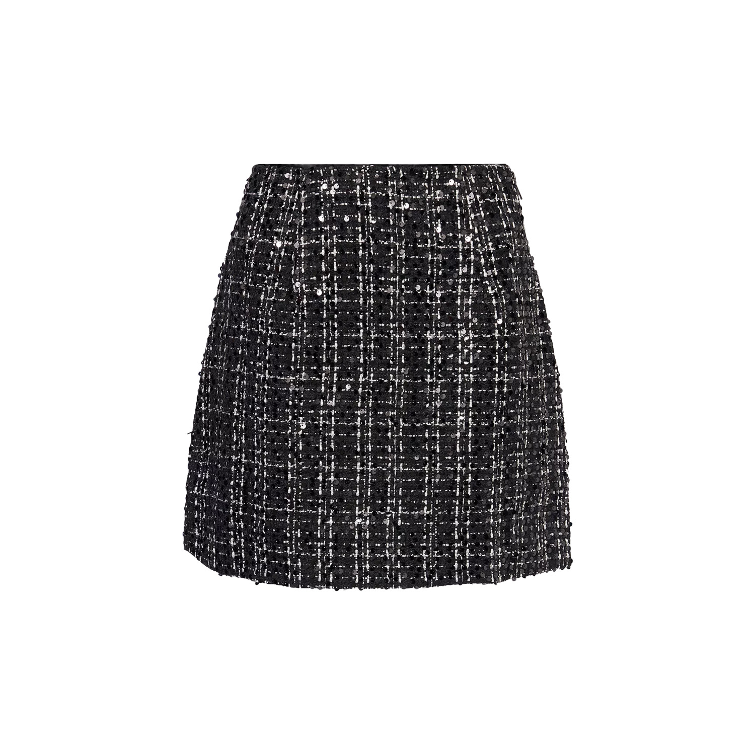 Amy Lynn Janette Sequin Tweed Mini Skirt In Black, Women's At Urban Outfitters In Black