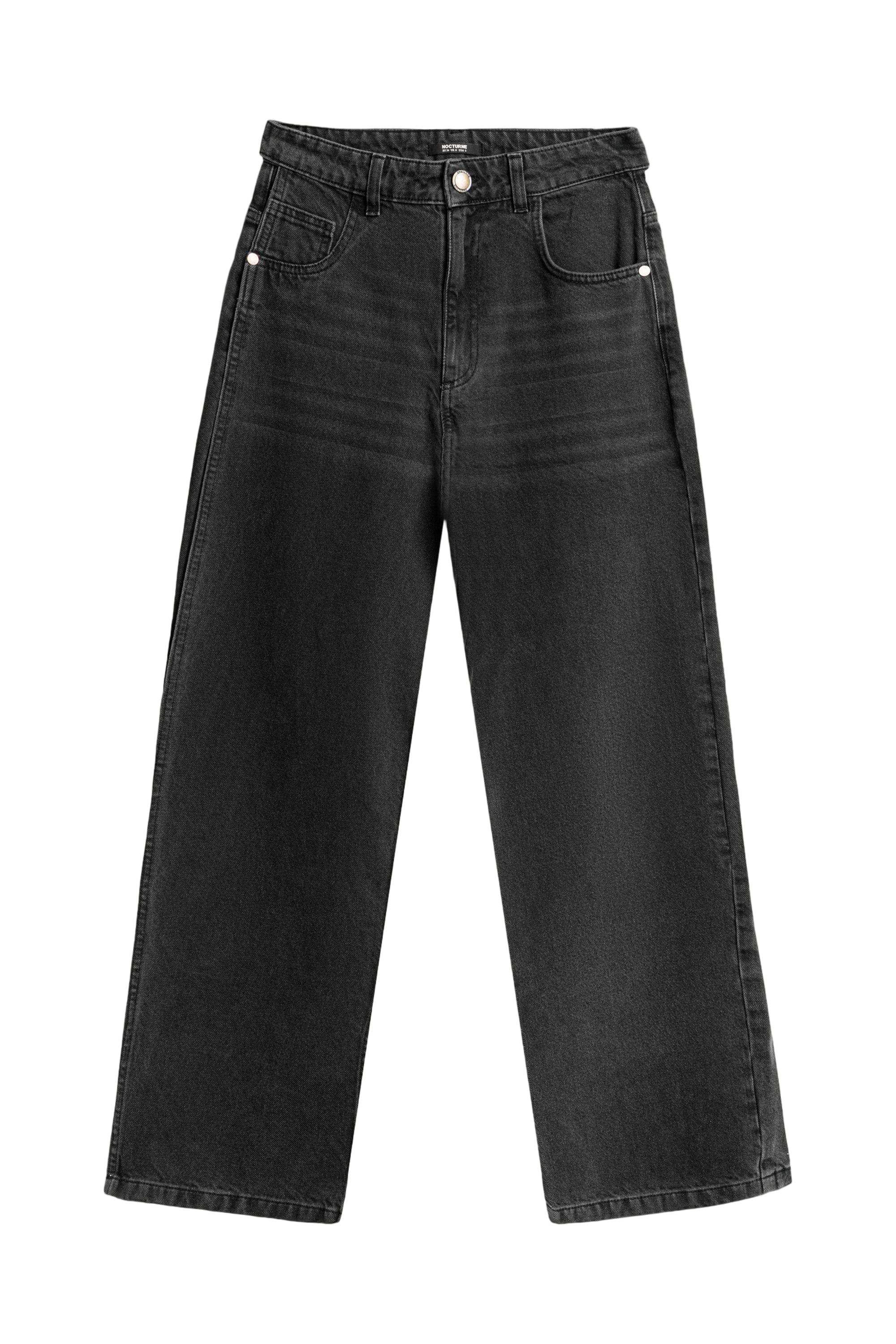 Nocturne Washed Wide Leg Jeans In Gray