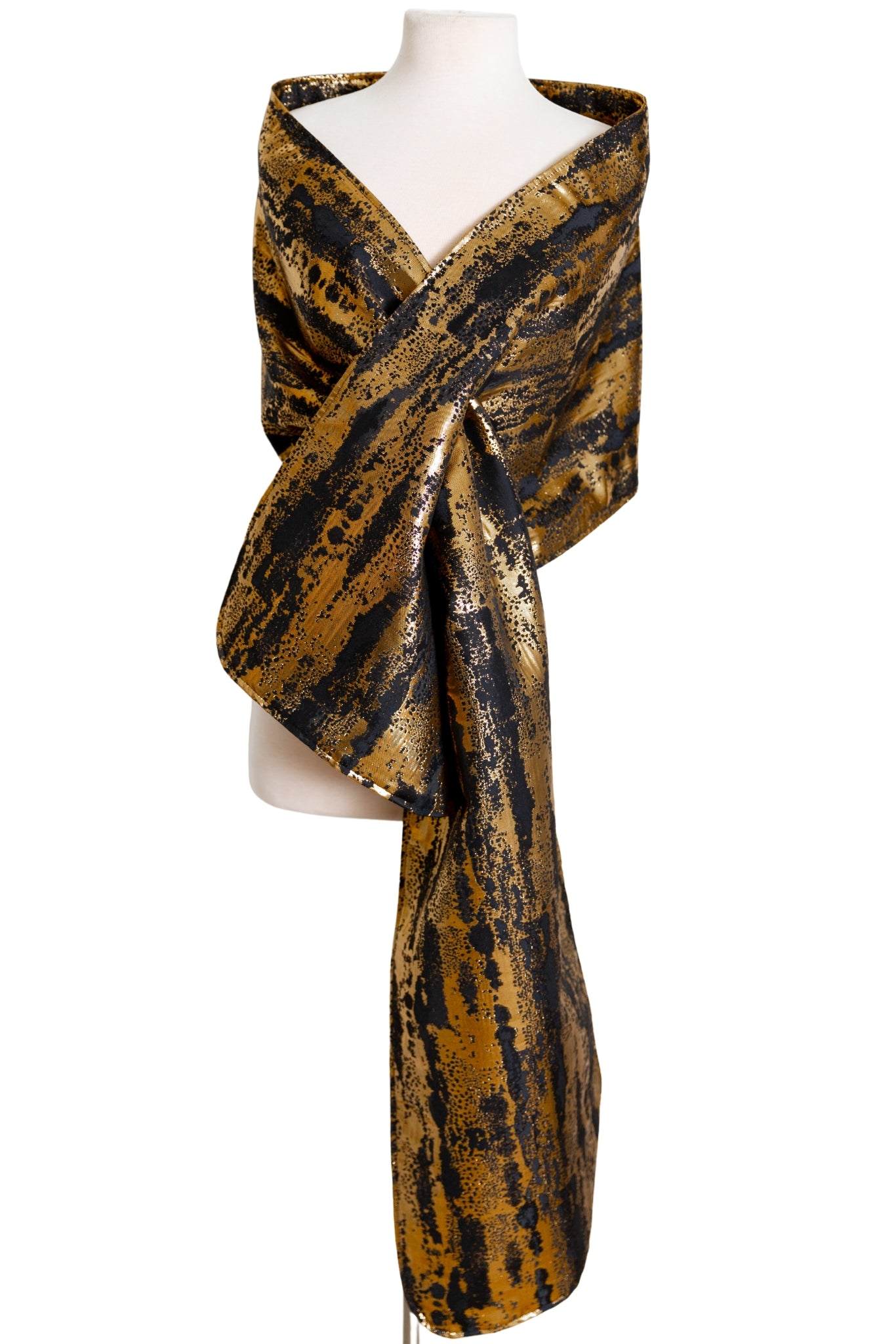 Byvinnik Women's Gold / Black Operetta Wrap - Un Ballo In Maschera In Gold/black