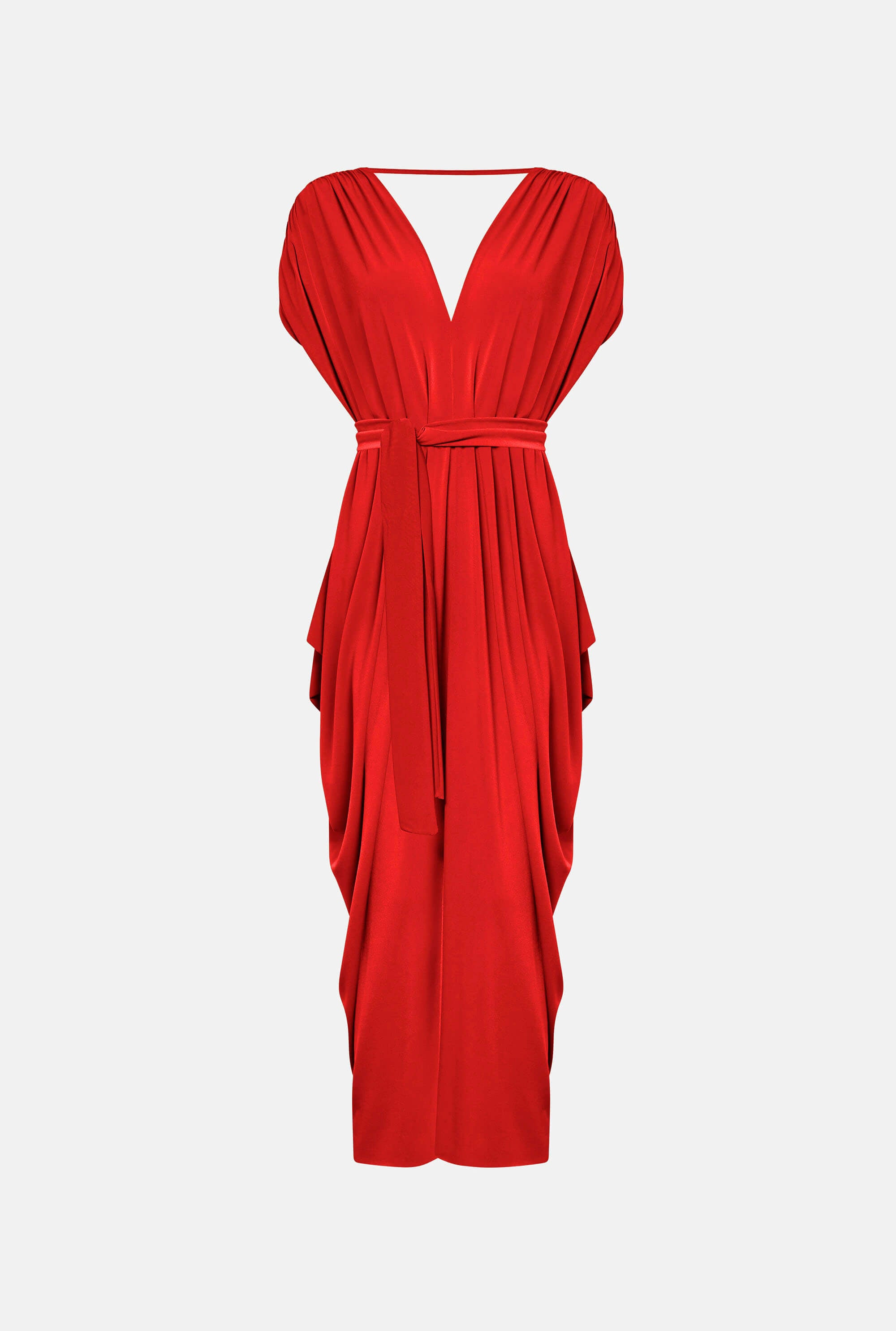 James Lakeland Women's Draped Maxi Red Dress