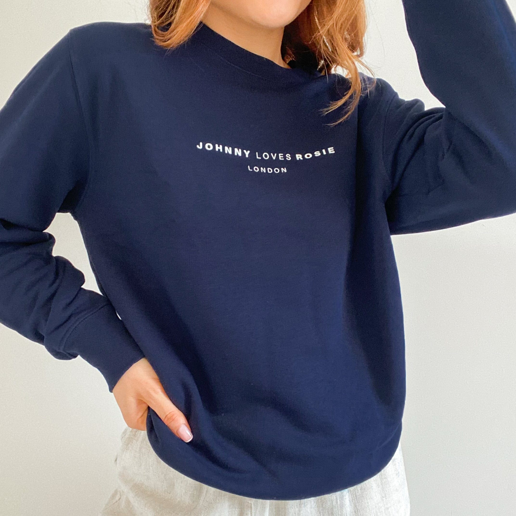 Women’s Blue Crewneck Sweatshirt - Navy Extra Large Jlr London