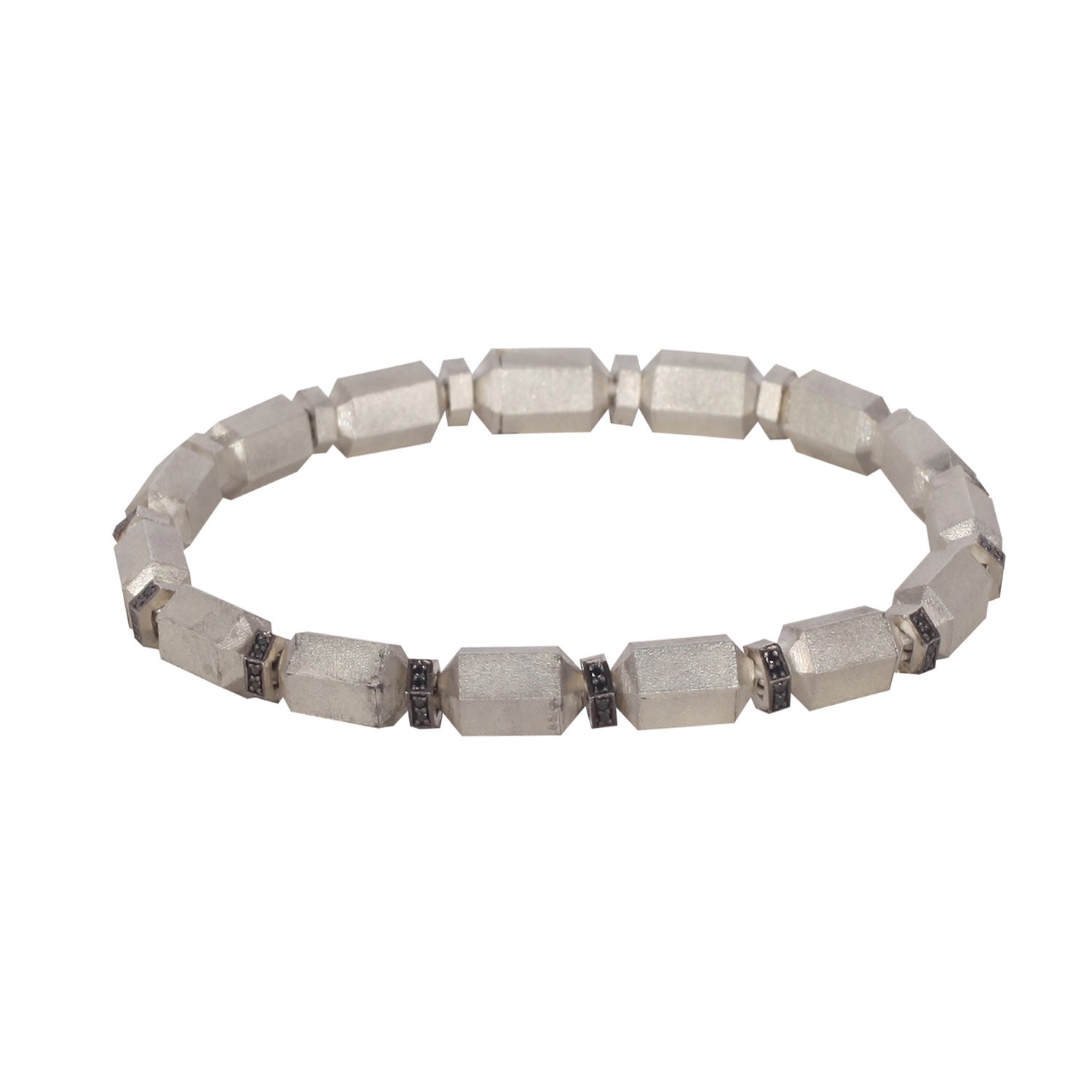Dime Tribe Men's Silver Bullet Bracelet In Silver