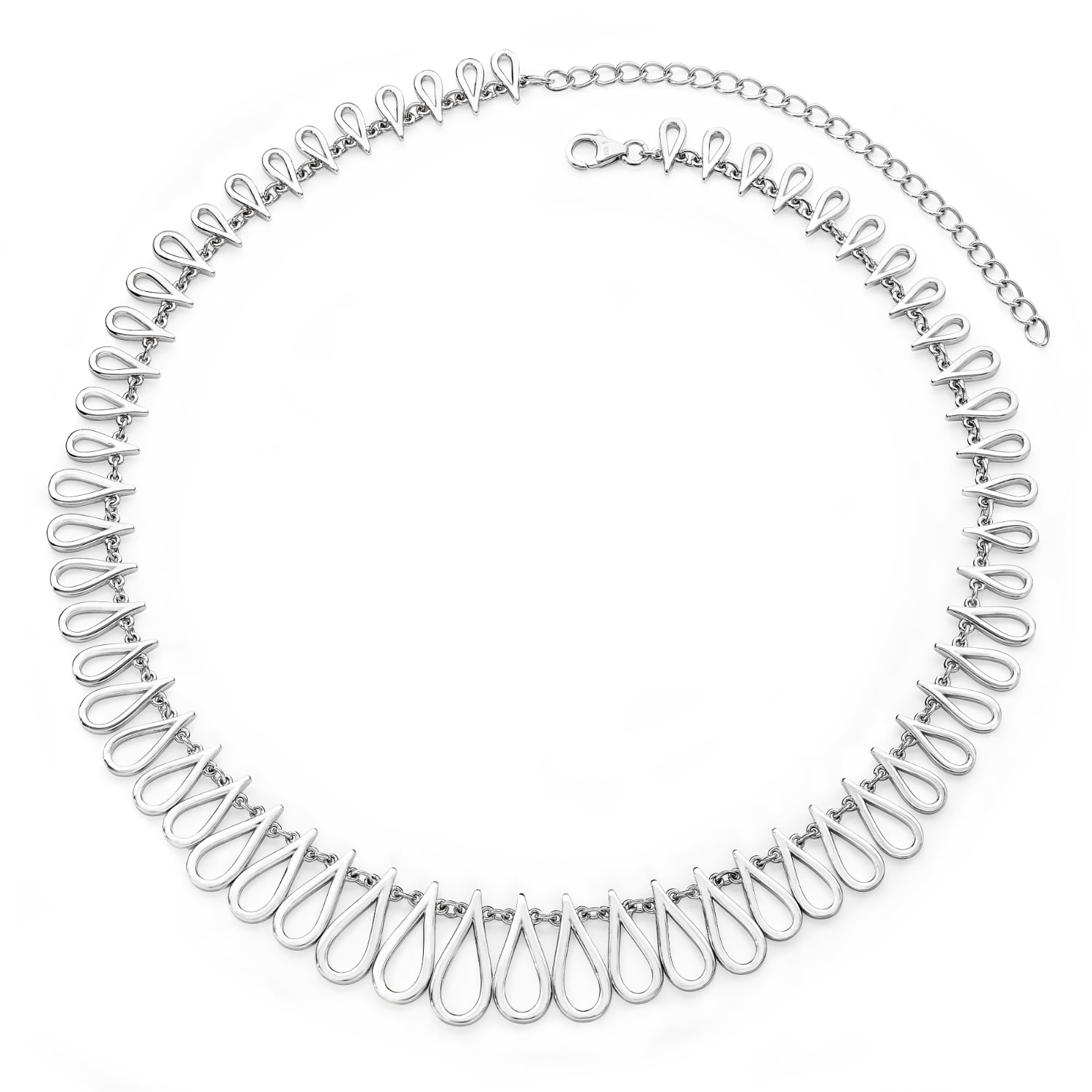 Lucy Quartermaine Women's Silver Large Petal Necklace In Metallic