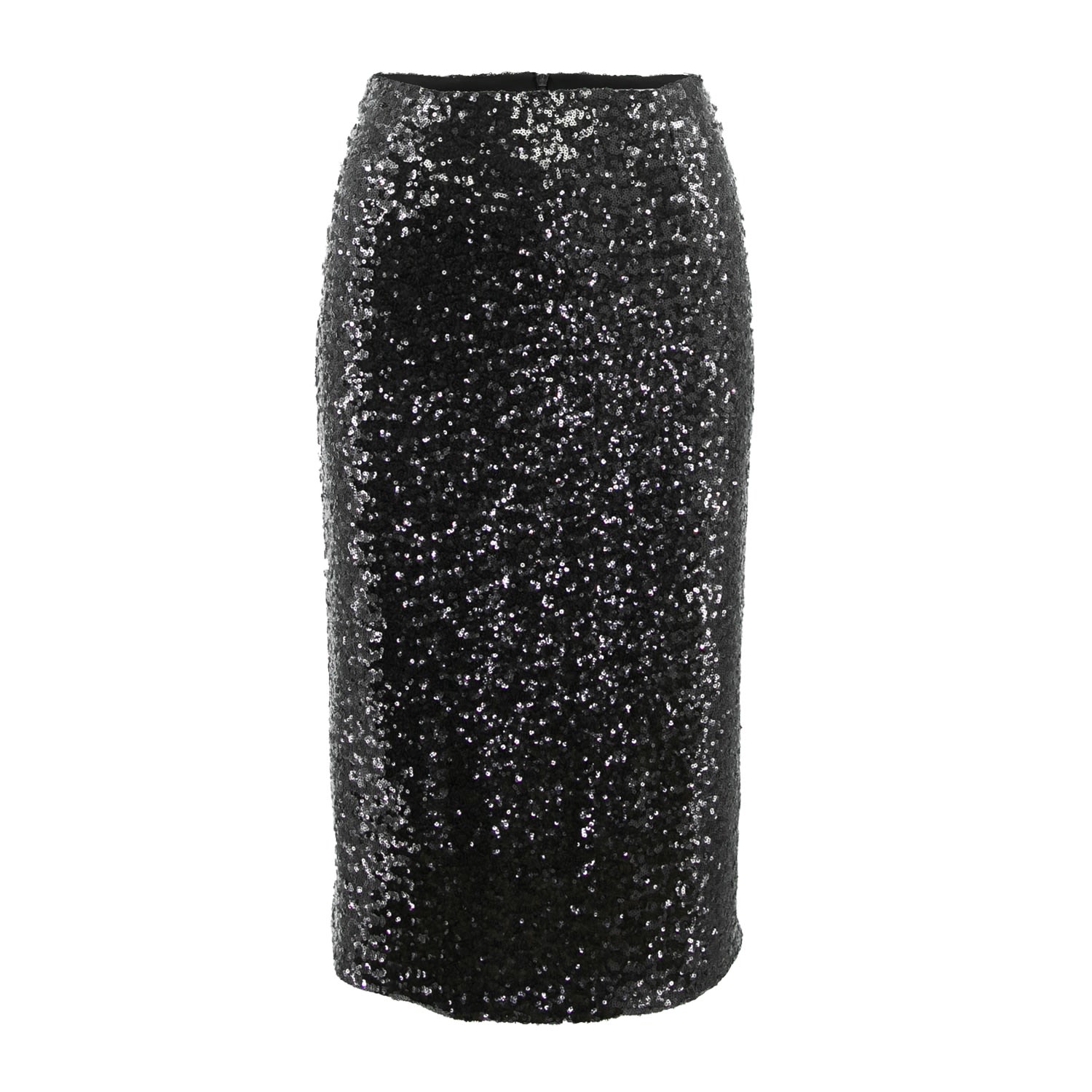 Women’s Glitz Sequined Midi Pencil Skirt In Black Medium Noria Anis