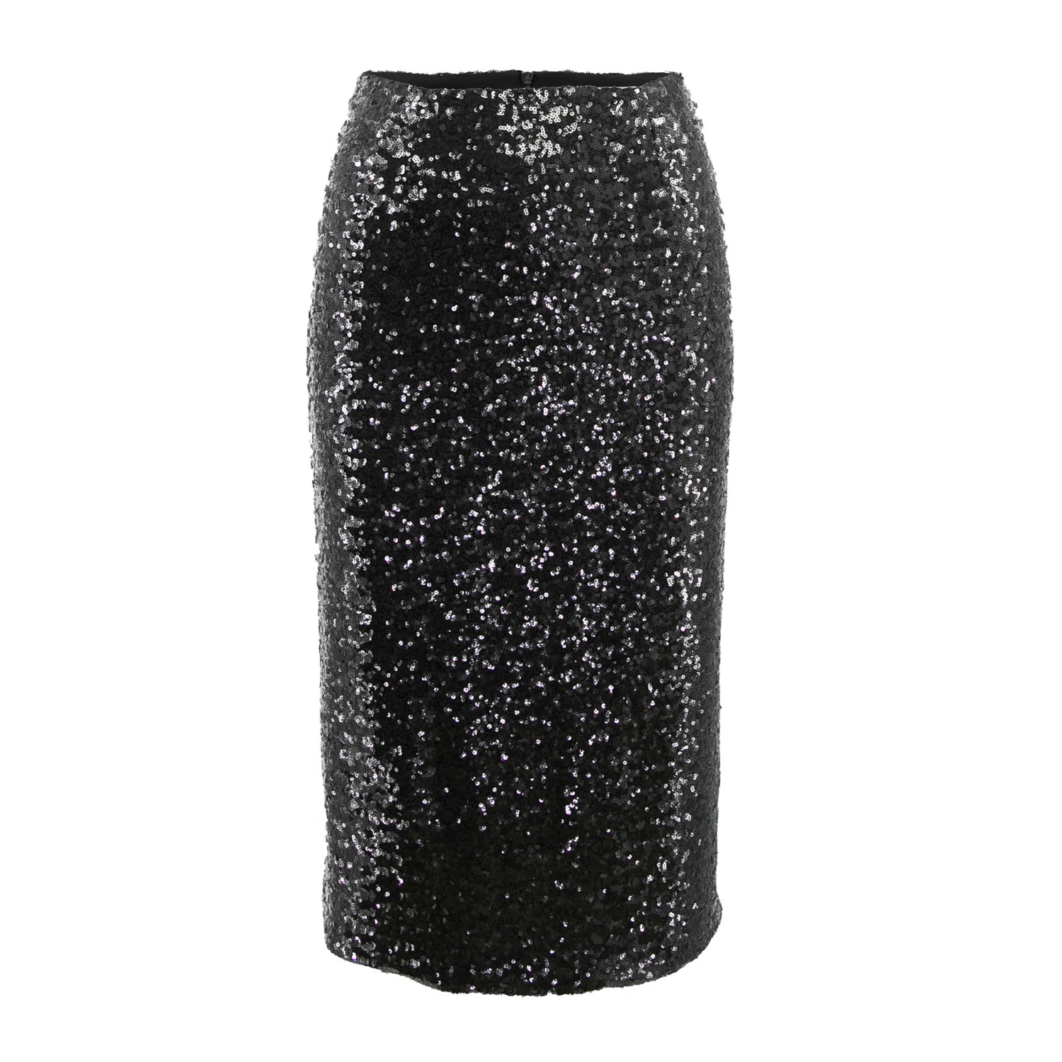 Noria Anis Women's Glitz Sequined Midi Pencil Skirt In Black In Black