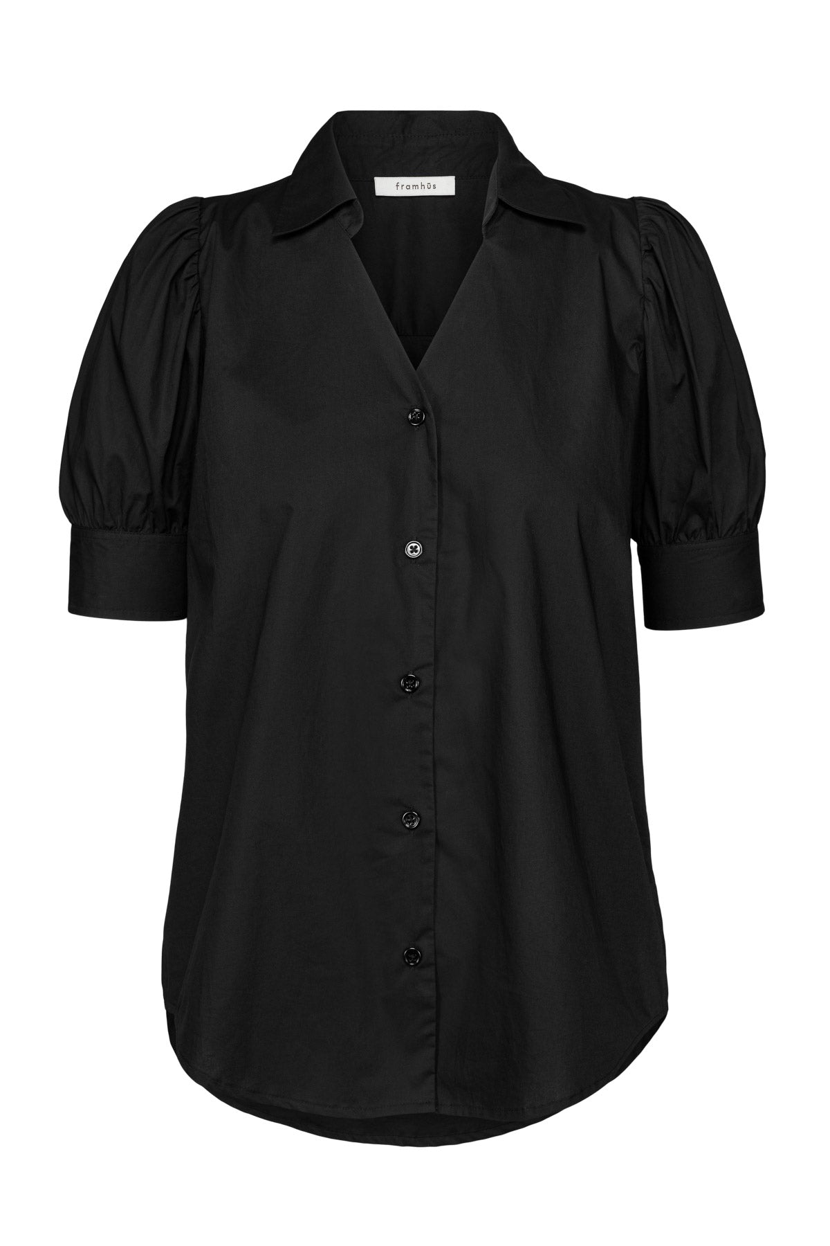 Women’s Ava Organic Cotton Poplin Shirt - Black Large Framhūs