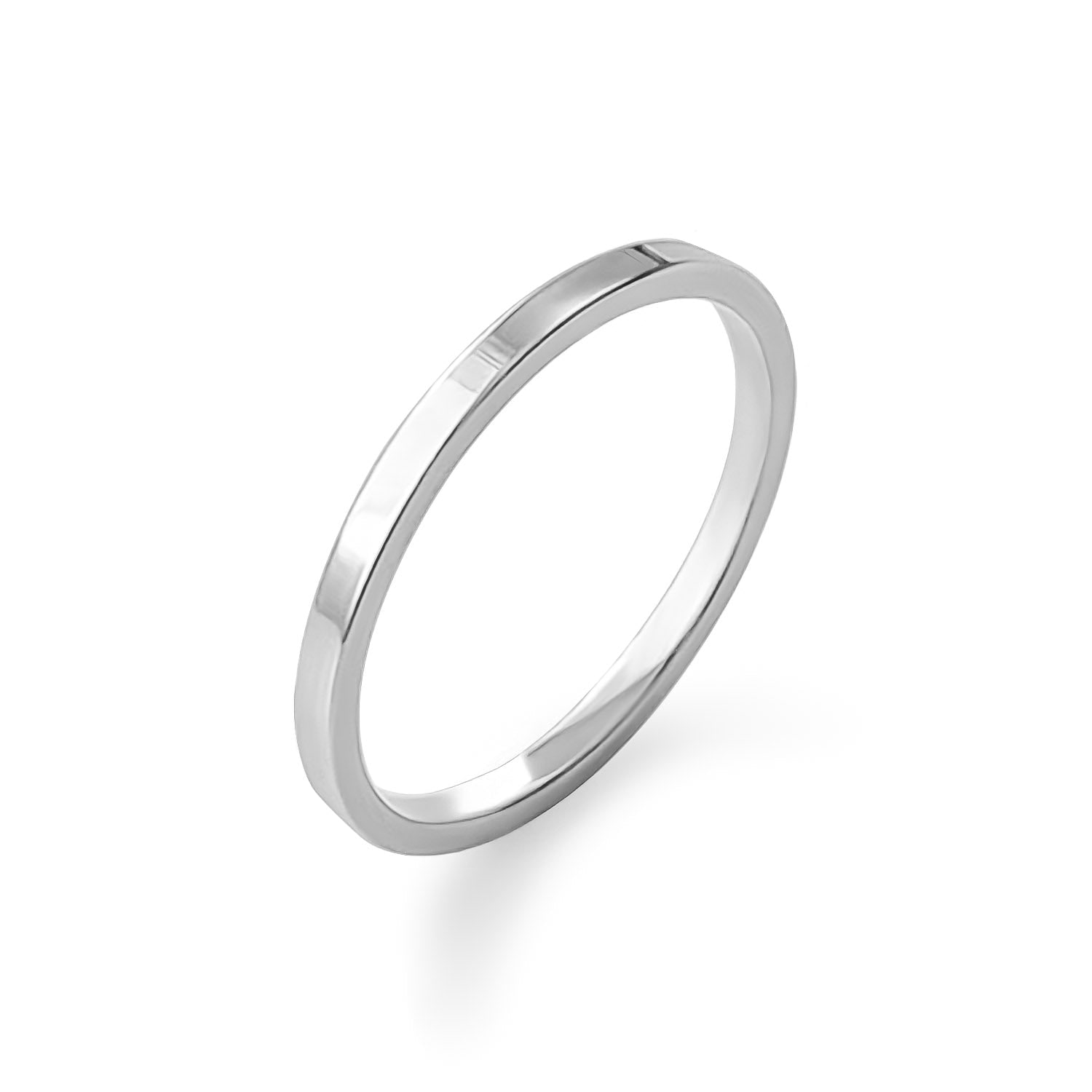 Cote Cache Women's Silver Côté Caché Classic Flat Band Ring