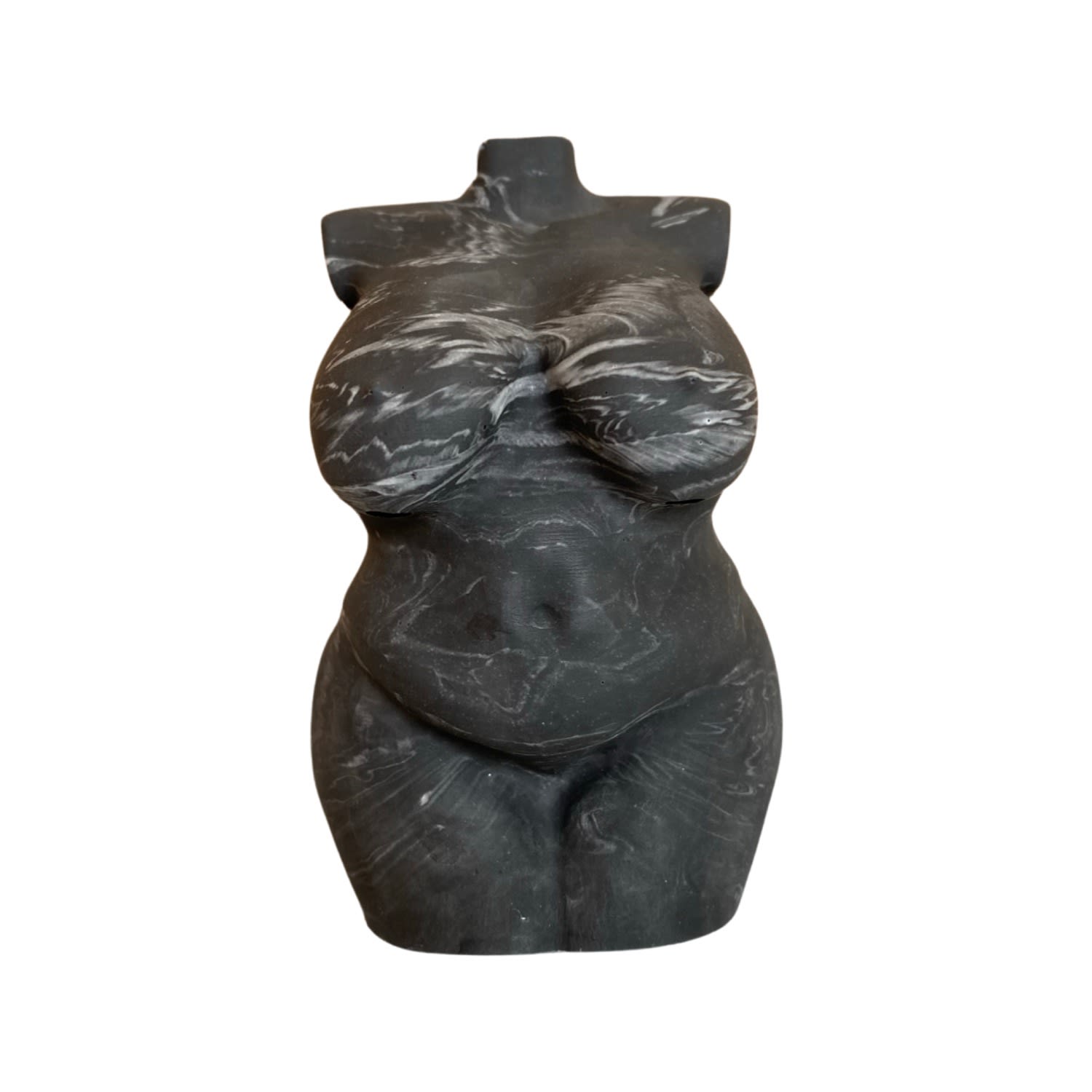 By Shax Marbled Curvy Lady Bust - Black In Black