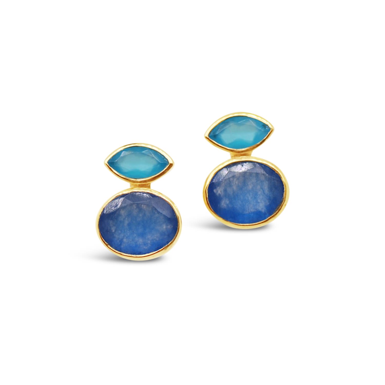 Women’s Blue Eyes Earrings Gem Bazaar Jewellery