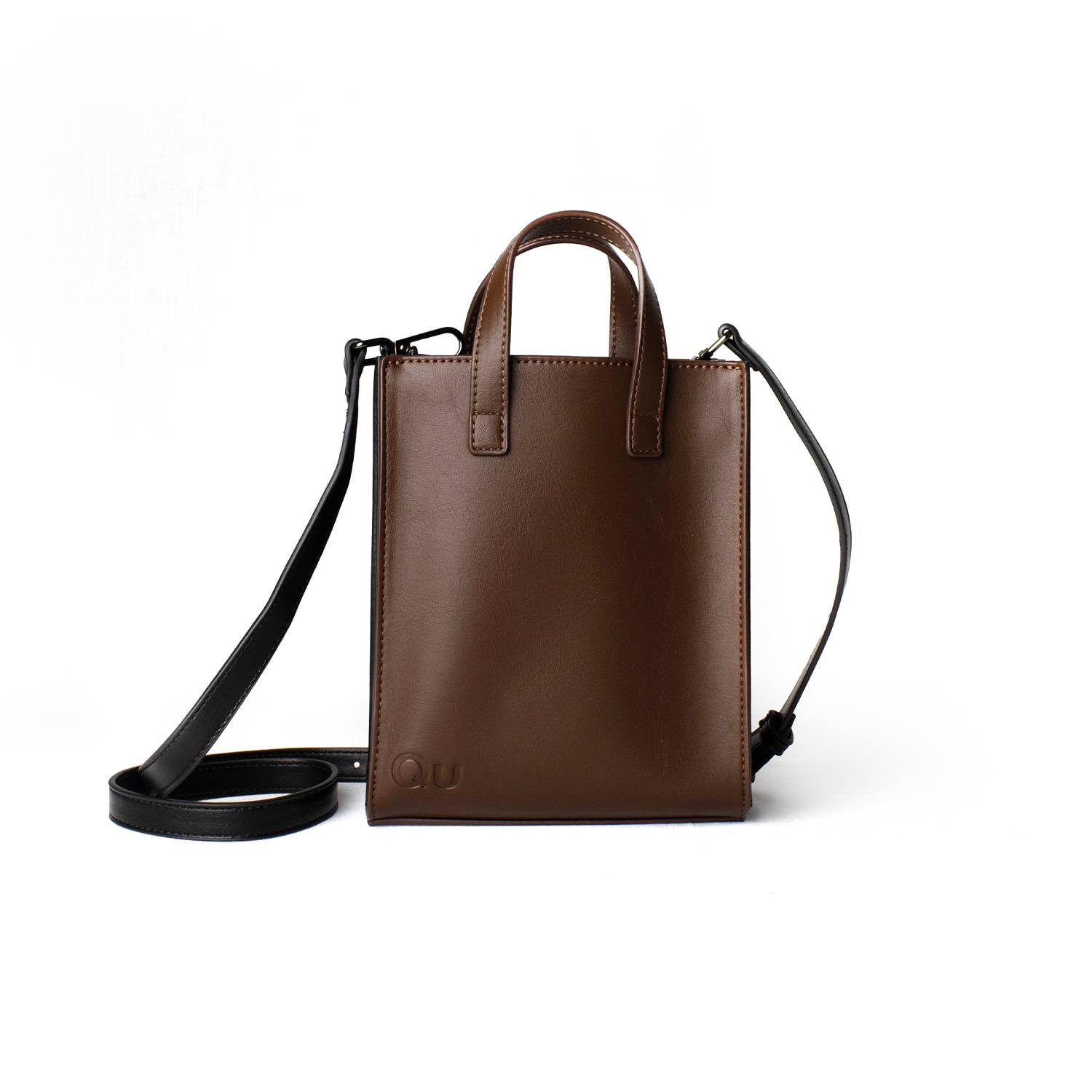 Qu Women's Brown Mini Tote Bag In Brown