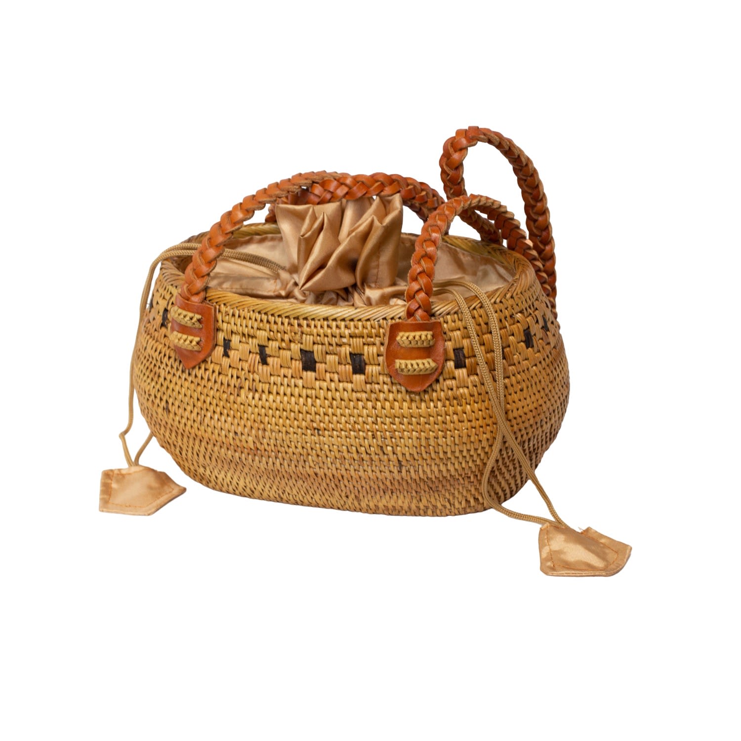 Women’s Brown Honey Rattan Shoulder Bag One Size Jelavu