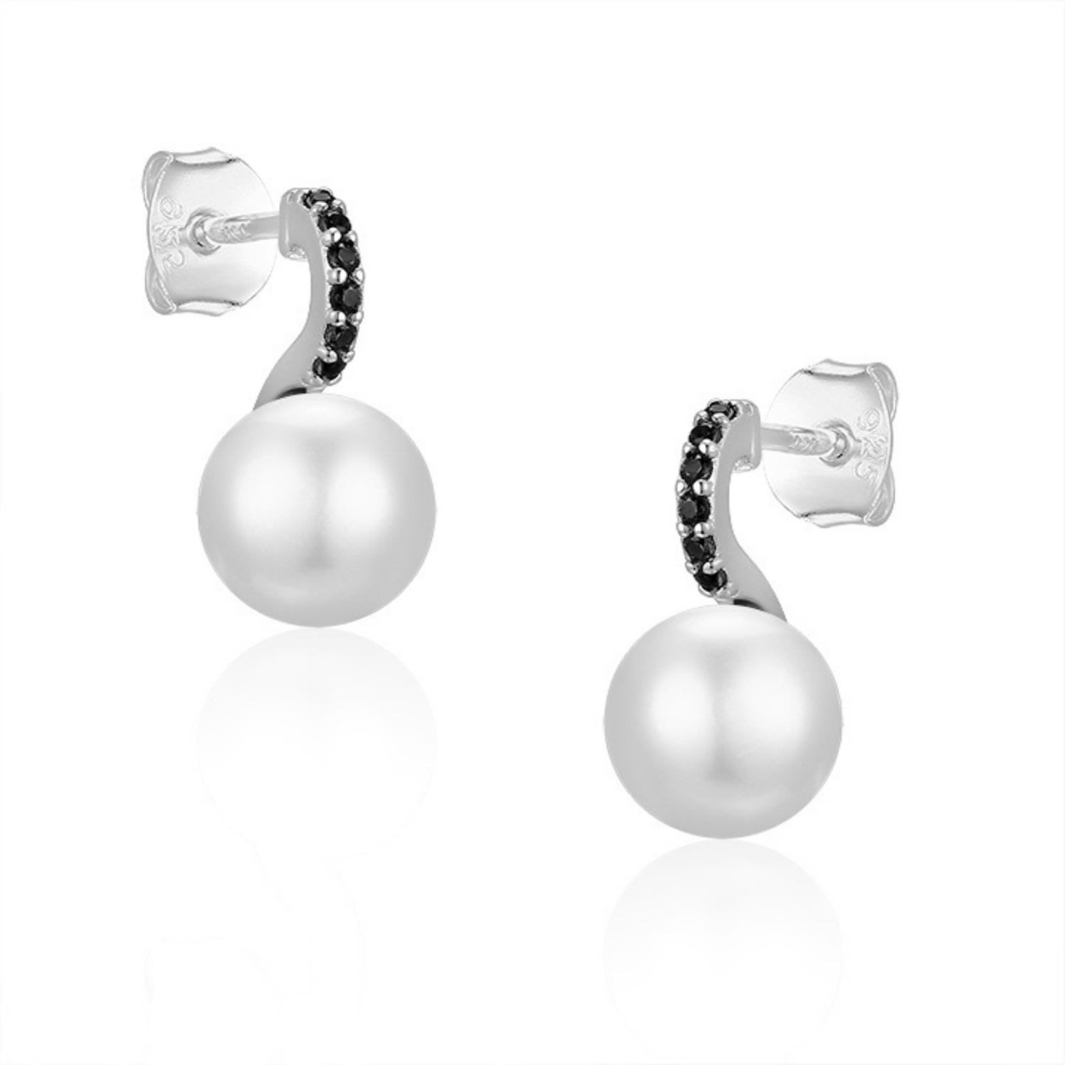 House Of Elliott Women's Nila Silver Earrings - Black