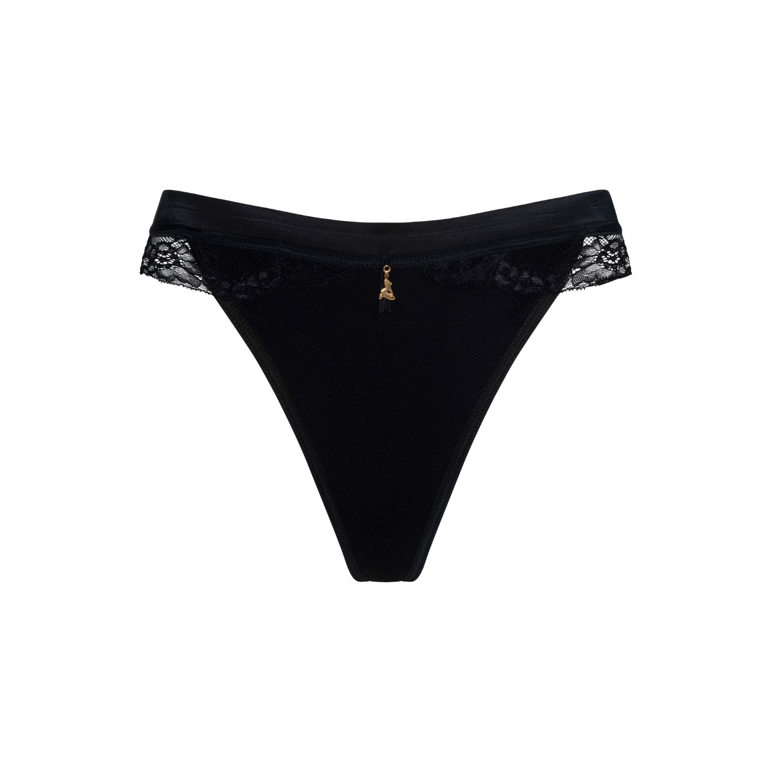 Women’s Angelina Thong Black Extra Small Bonbon Lingerie