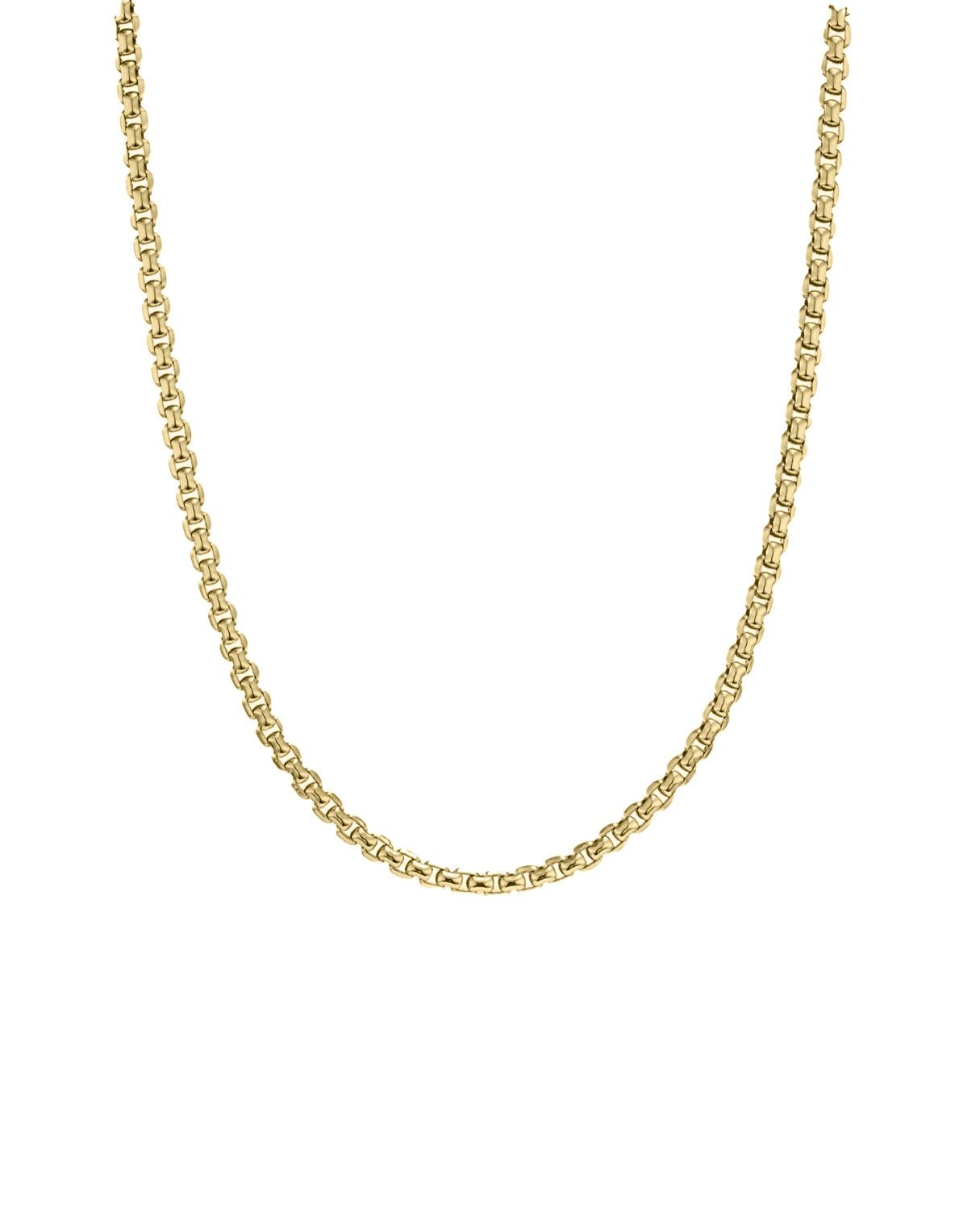 Somethingaboutus Men's Box Chain Necklace Gold