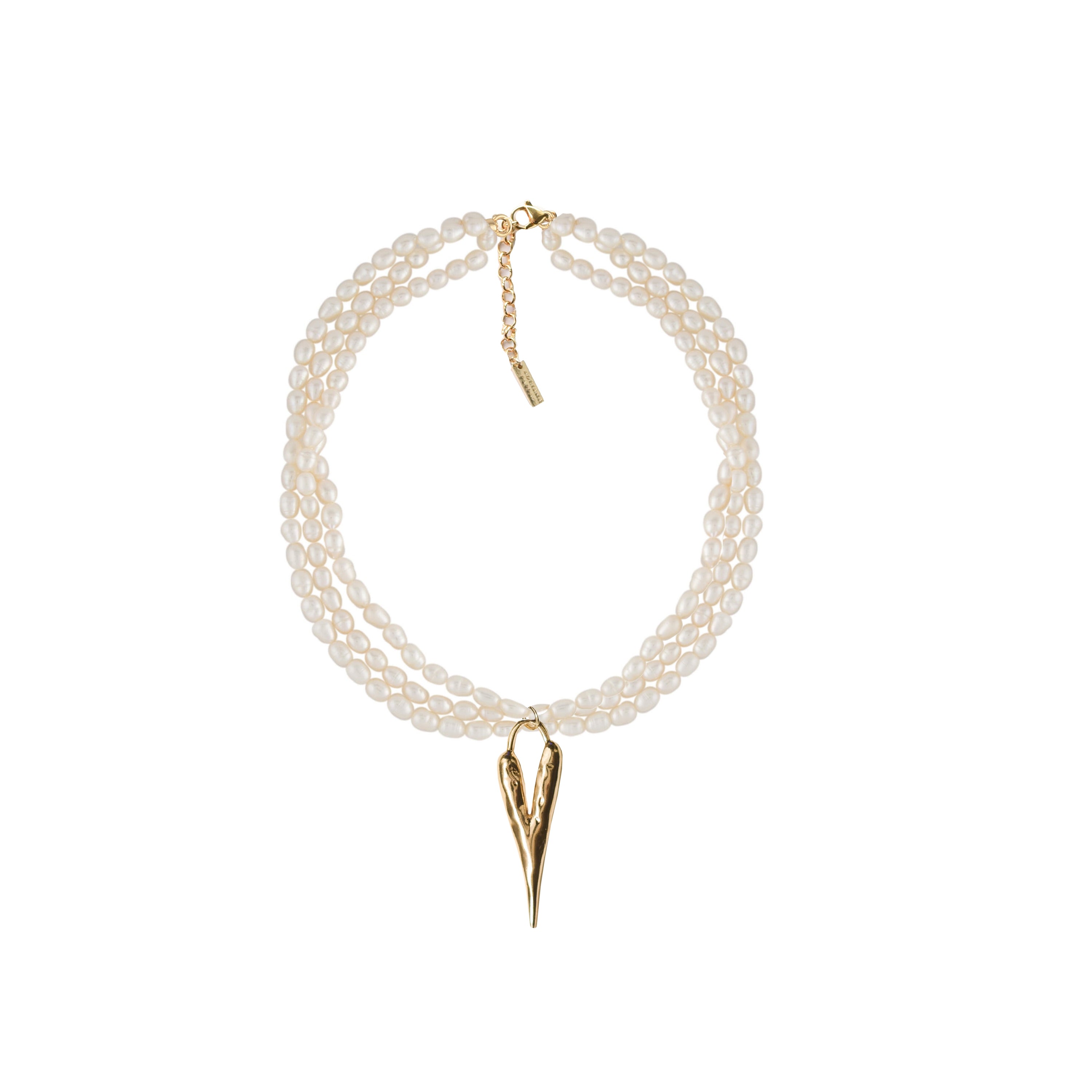 Adriana Pappas Designs Women's White Posh Pearls Necklace In Gray