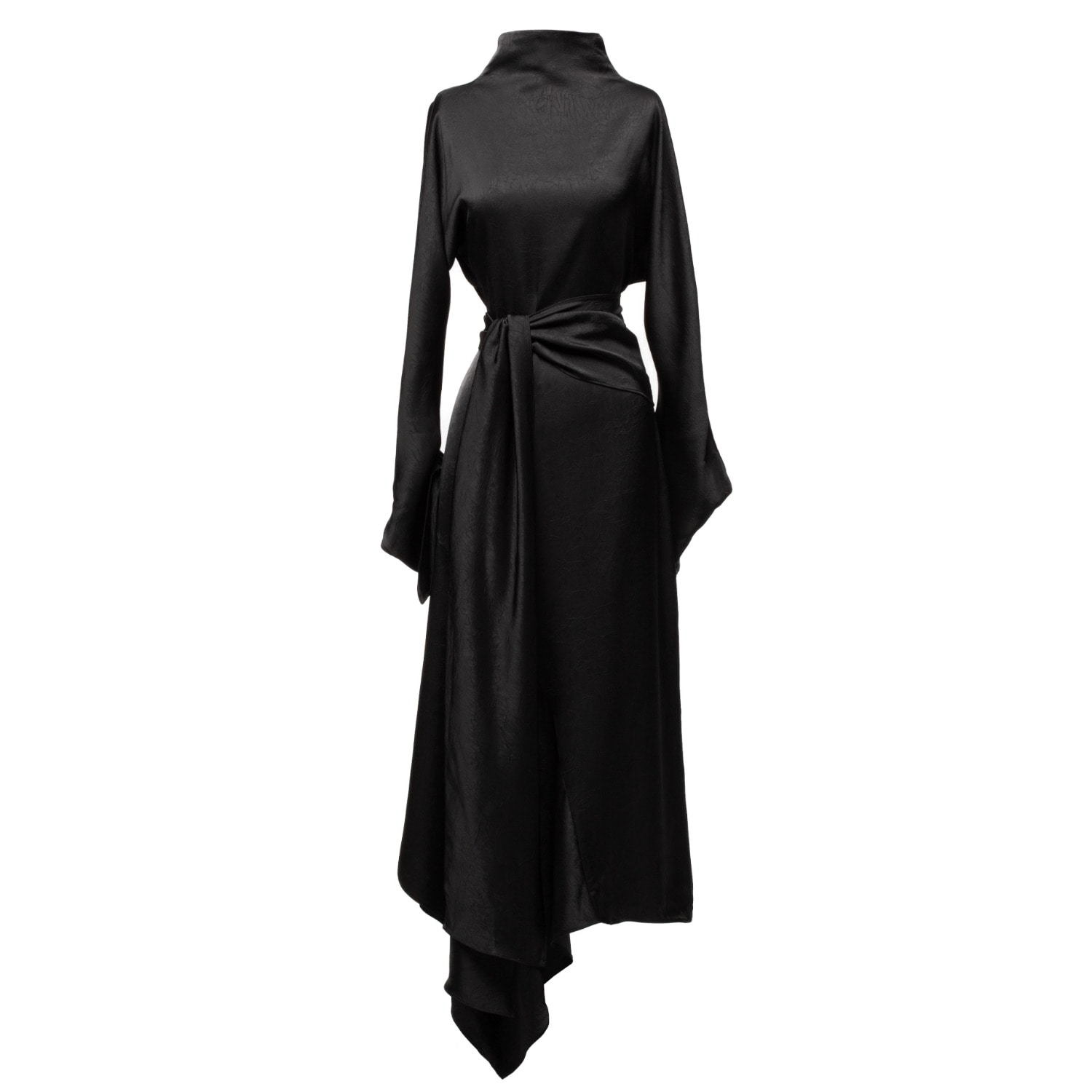 Tuva Collection Women's The Black Nacre Draped Dress In Black