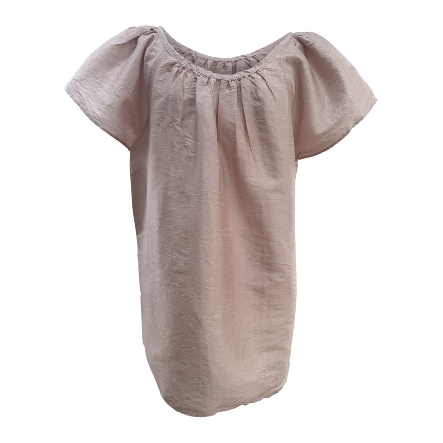 Joshi Women's Boat Neck Dusty Pink Silk Dupion Mini Dress In Gray