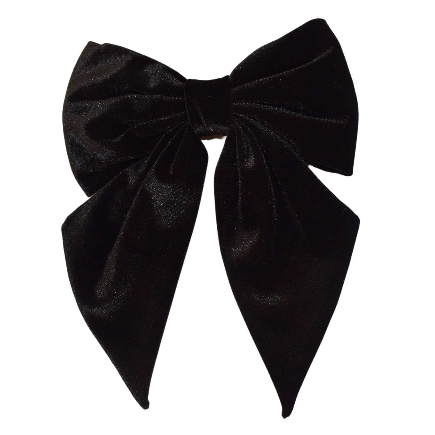 Sylki Women's Black Velvet Hair Bow