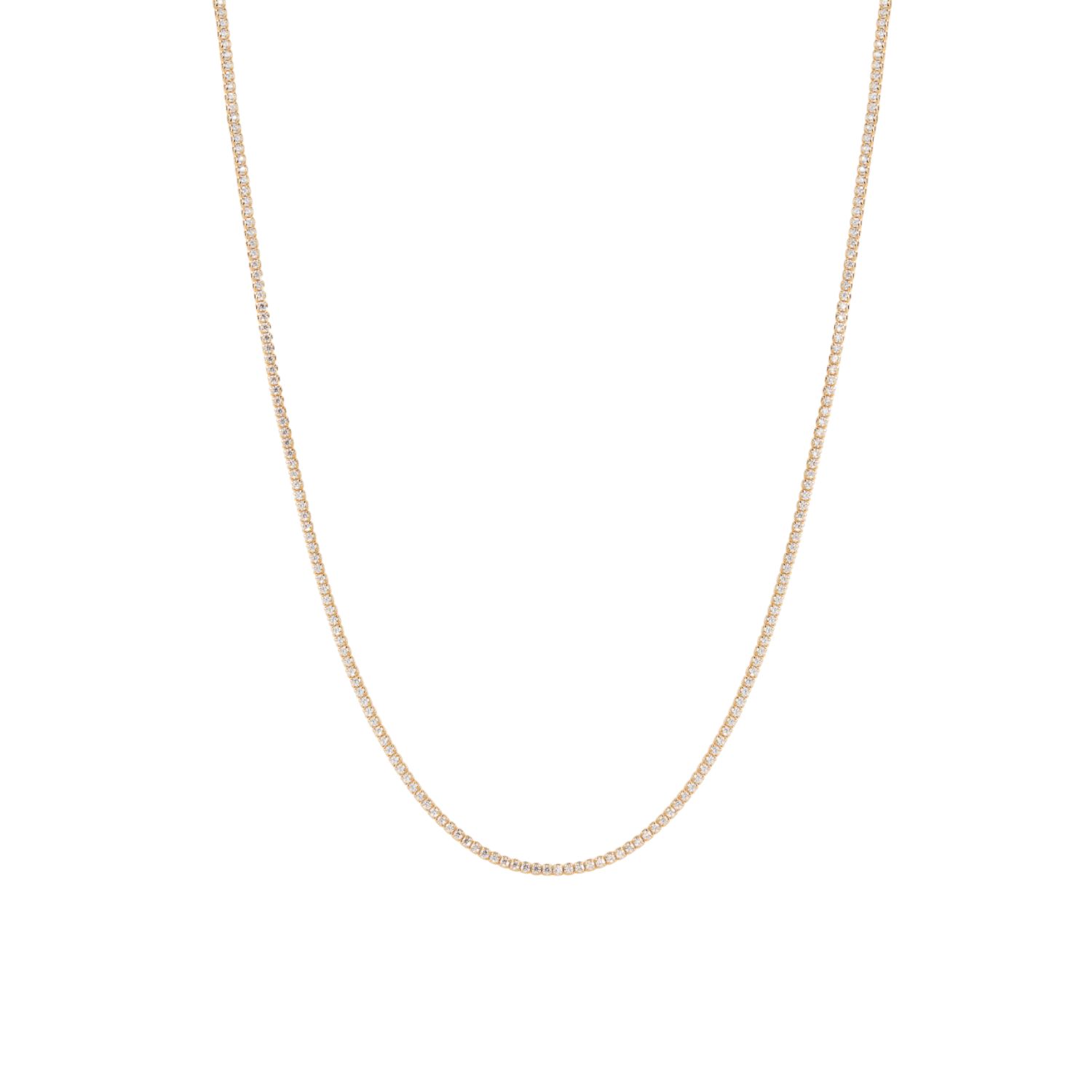 Vanchi Women's Alba Tennis Necklace In Gold