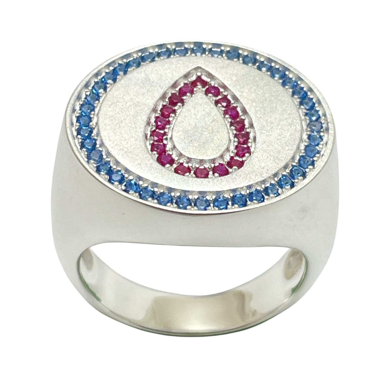 Dorota Lasak Women's Blue / Pink / Silver Sweet Blood Sterling Silver Ring In Multi