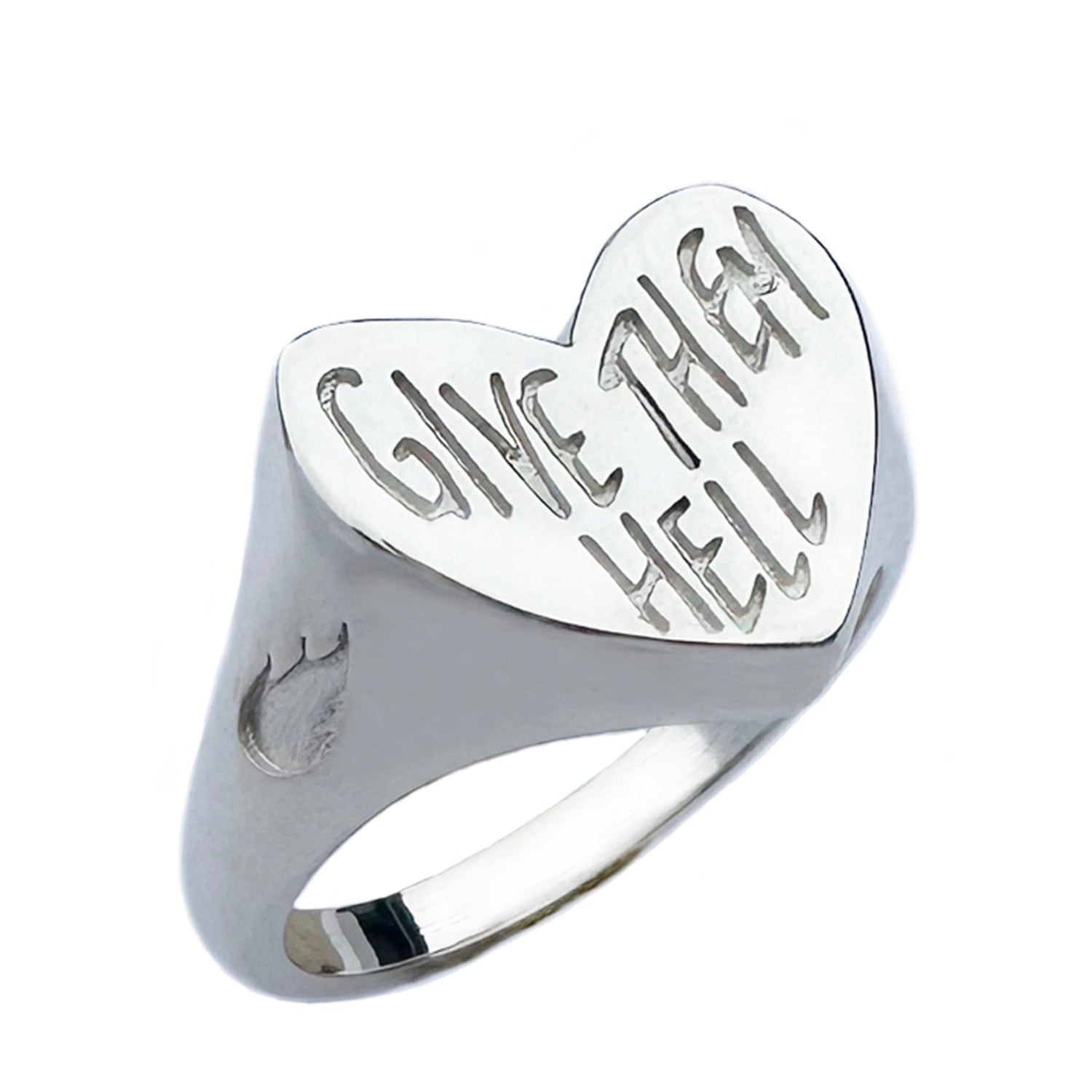 Litzi Women's Silver The Give Them Hell Ring
