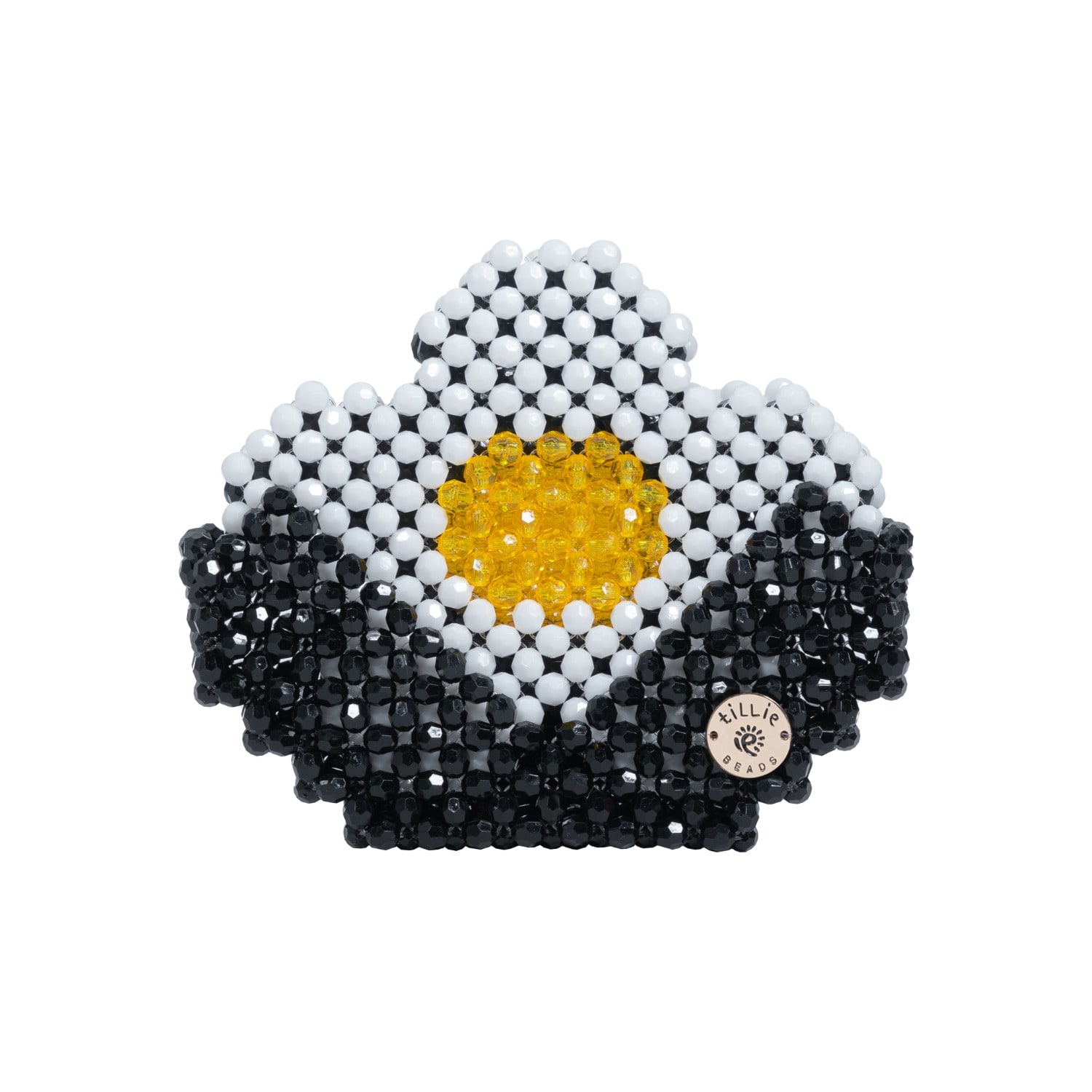 Tillie Beads Daisy Delight Bead Black Coaster Set